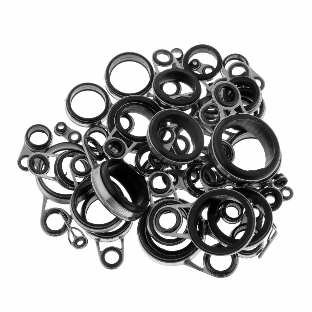 B Baosity 49x Guía Anillos de Cerámica Telescópica Caña Pescar Mixed Size Baitcasting Spincasting Aparatos