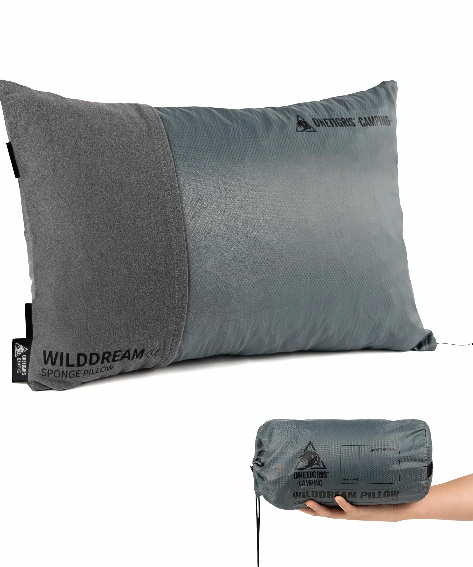 OneTigris Almohada de espuma viscoelástica para acampada