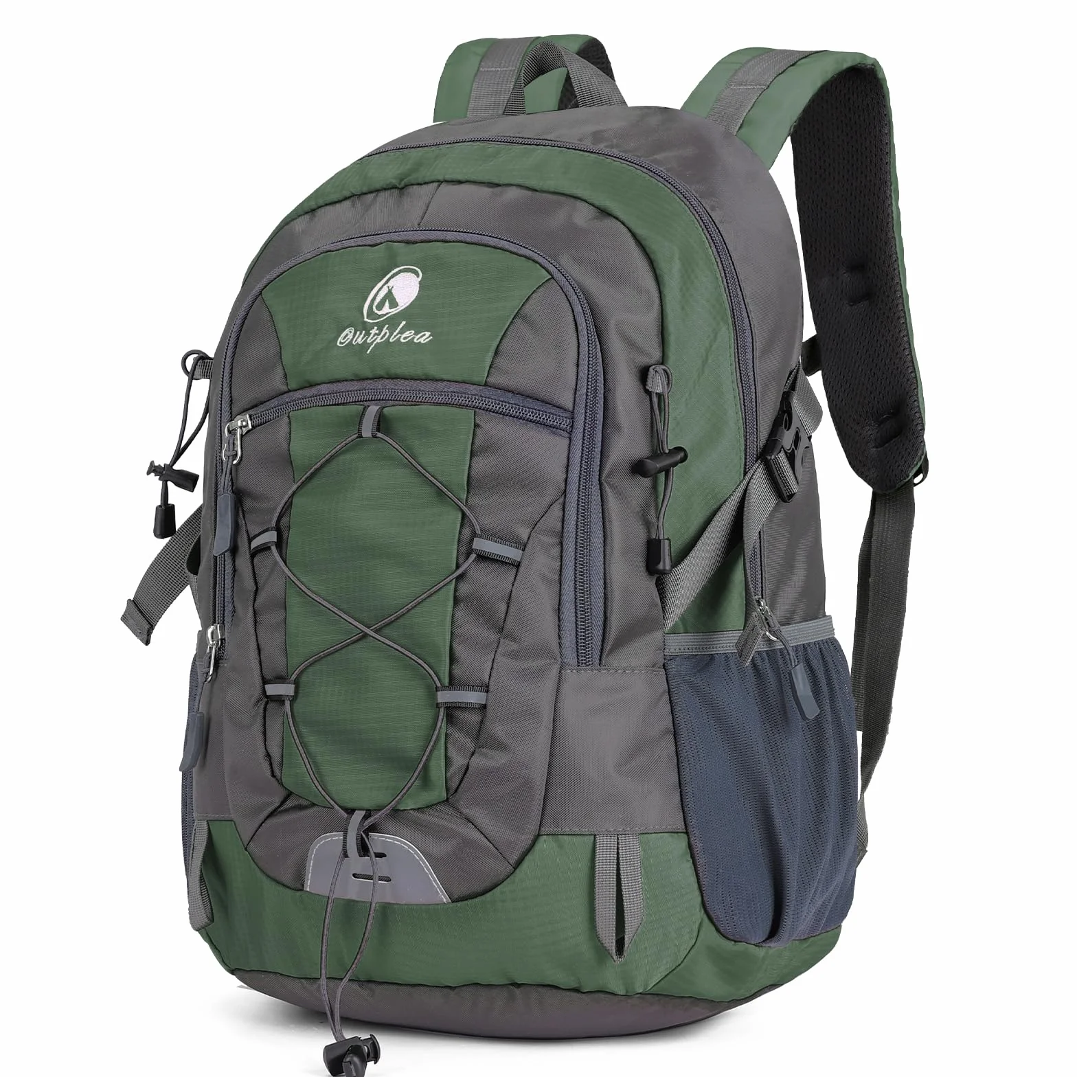 Mochila Senderismo 25L Impermeable Cubierta Lluvia Ultraligera Montaña Camping Verde
