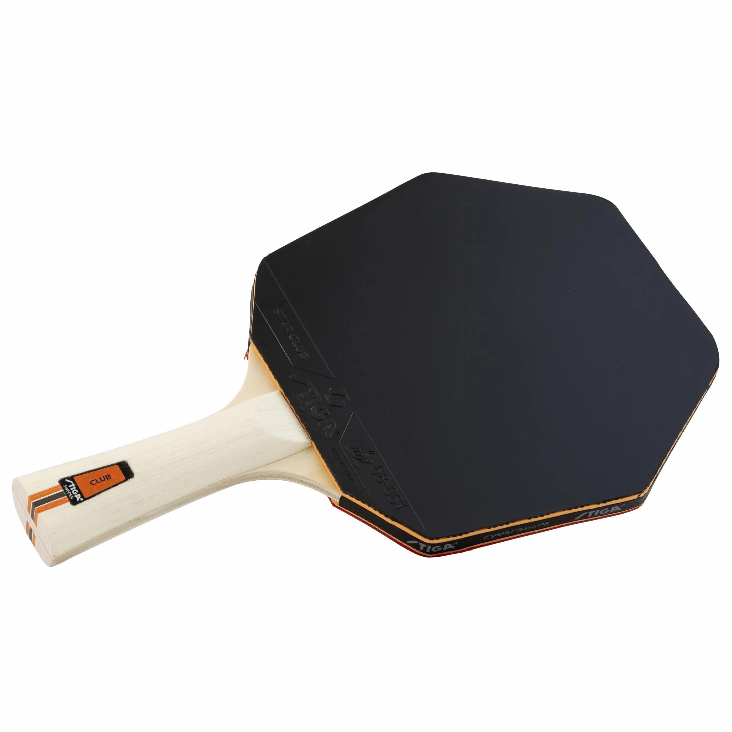 STIGA Club Cybershape Pala de Tenis de Mesa, Madera 5 Capas, Goma Star Club, Sweet Spot Grande