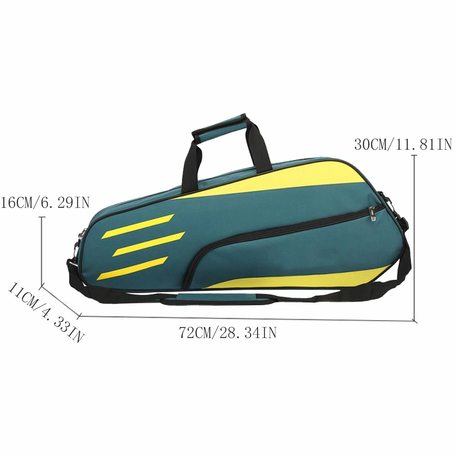 Bolsa de Tenis para 3 Raquetas Impermeable Bandolera Hombres Mujeres