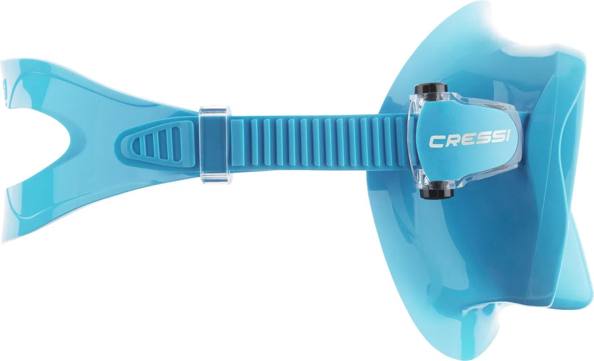 CRESSI F1 Small Mask Turquoise - Máscara de Silicona Suave sin Montura para Buceo y Esnórquel, Turquesa, Talla Única, Unisex Juvenil