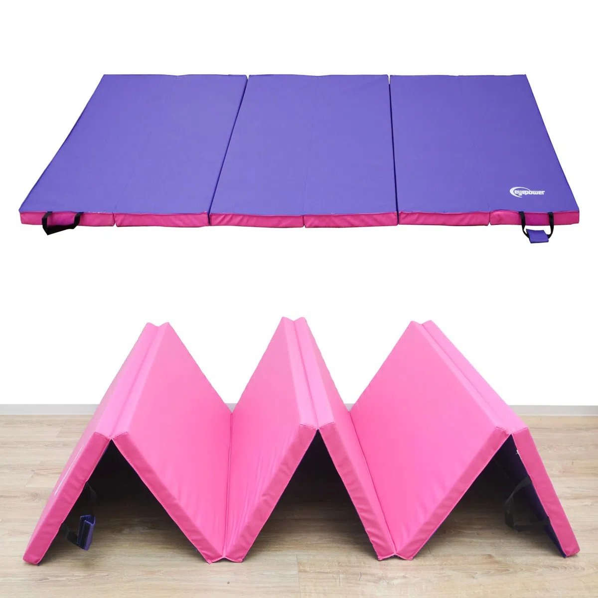 eyepower 5cm Grosor: 300x100 Colchoneta Gimnasia Plegable - Colchoneta Sport Esterilla Fitness Colchonetas para Gym Tatami Gimnasio Colchoneta de Gimnasia Tapete de Yoga Pilates Colchoneta Pole Dance