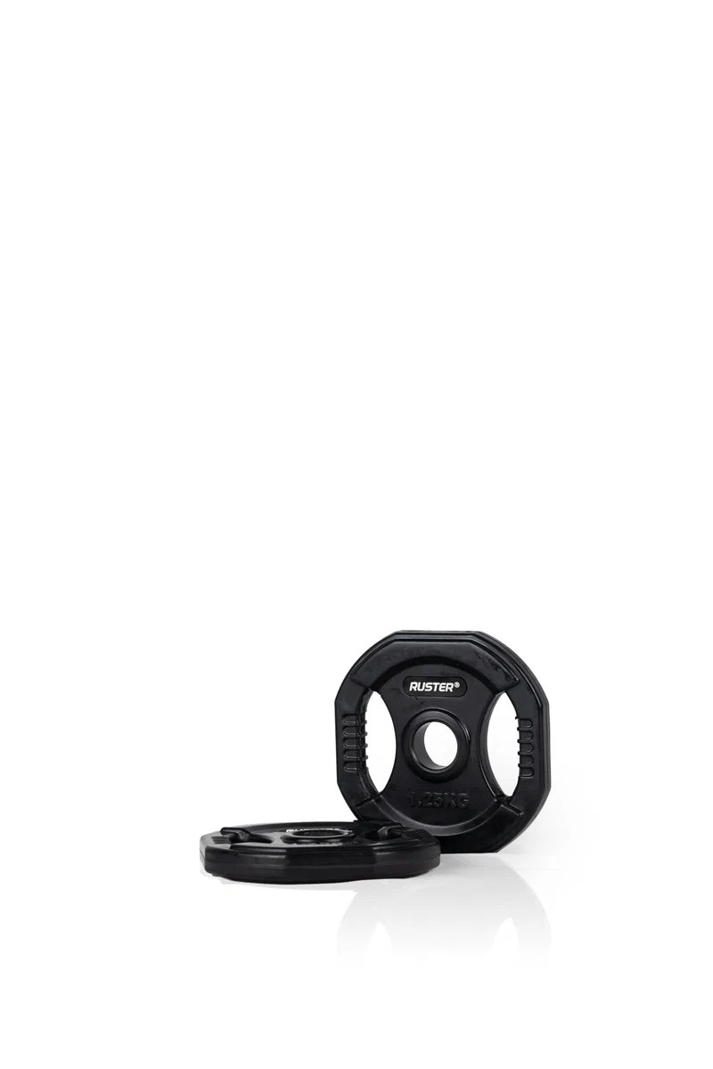 RUSTER Set Pump HE - Barra Pesas Ajustables para Body Pump con Discos de Goma 20kg - Set Completo con Barra 140cm y 6 Pesas de 1,25kg a 5kg - Ideal para Entrenamiento de fuerza y Rehabilitación