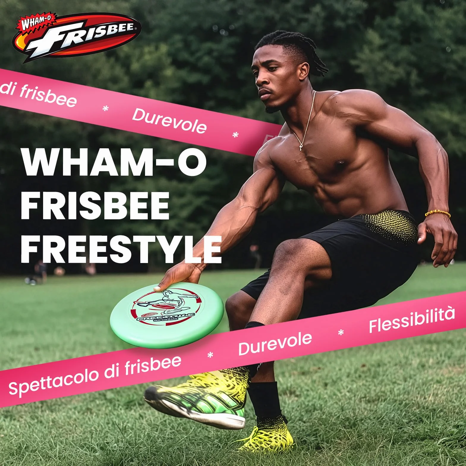 Wham-O Frisbee Freestyle Disc 160g 26.67cm PE Durable Flexible para Playa