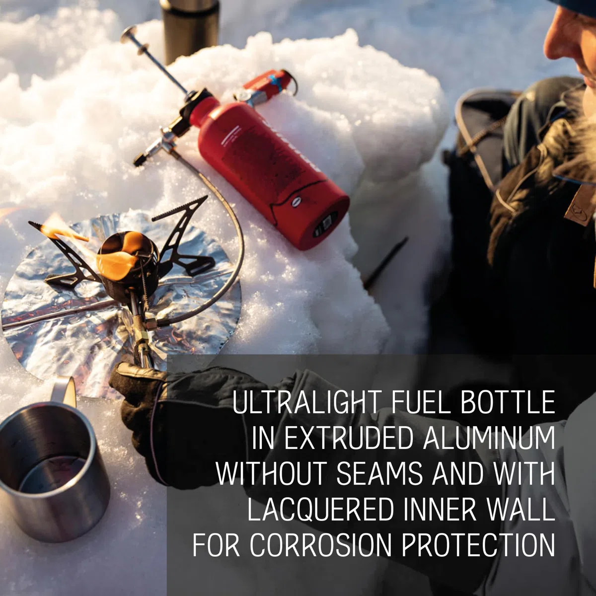 PRIMUS Botella de combustible de 1,0 L – de aluminio extruido – para hornillo de gasolina camping – botellas de combustible para cocinas multifuel – hornillo de camping gasolina – botella de