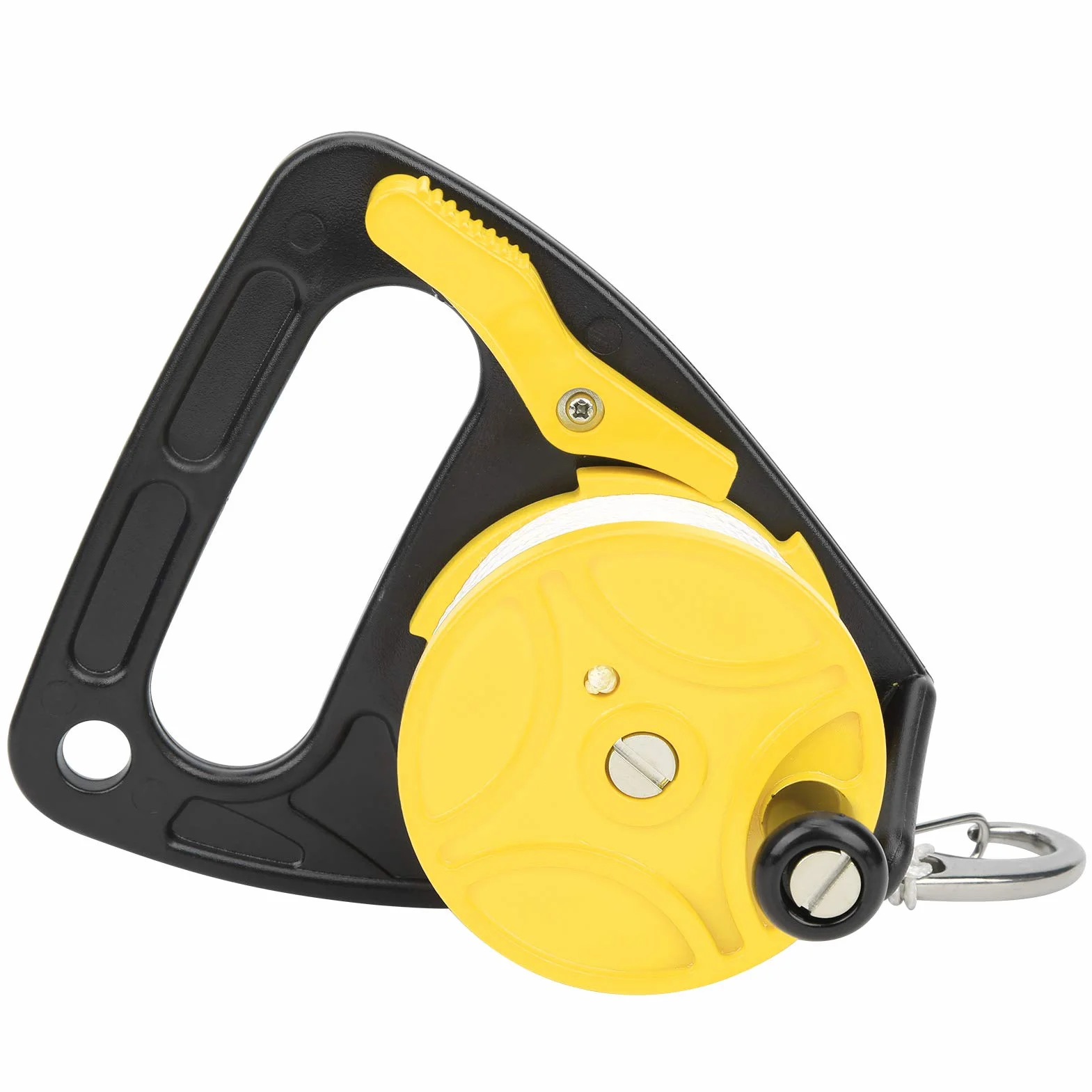 Carrete de línea de Buceo, Carrete de Buceo Compacto de 150 pies Rueda de línea de Buceo Carrete de Buceo portátil para Kayak(Yellow)