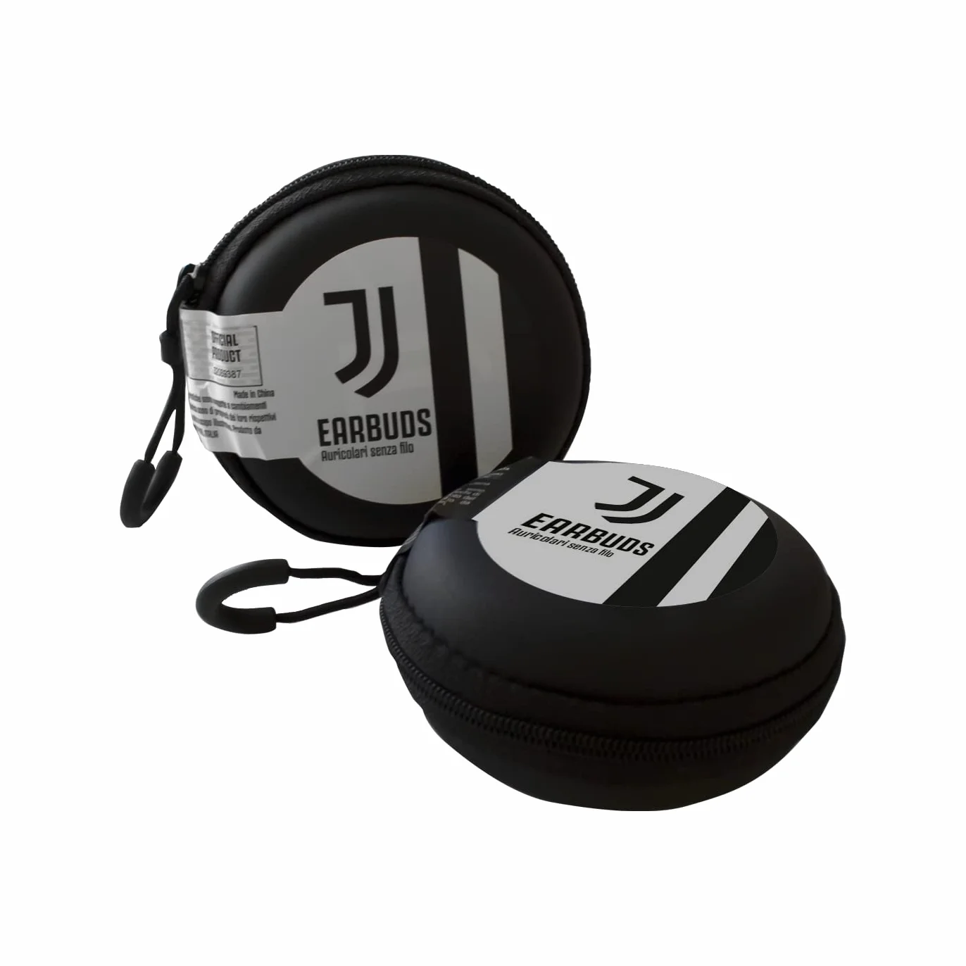 Auriculares inalámbricos Bluetooth Touchbuds Juventus Oficiales con controles táctiles y funda de carga