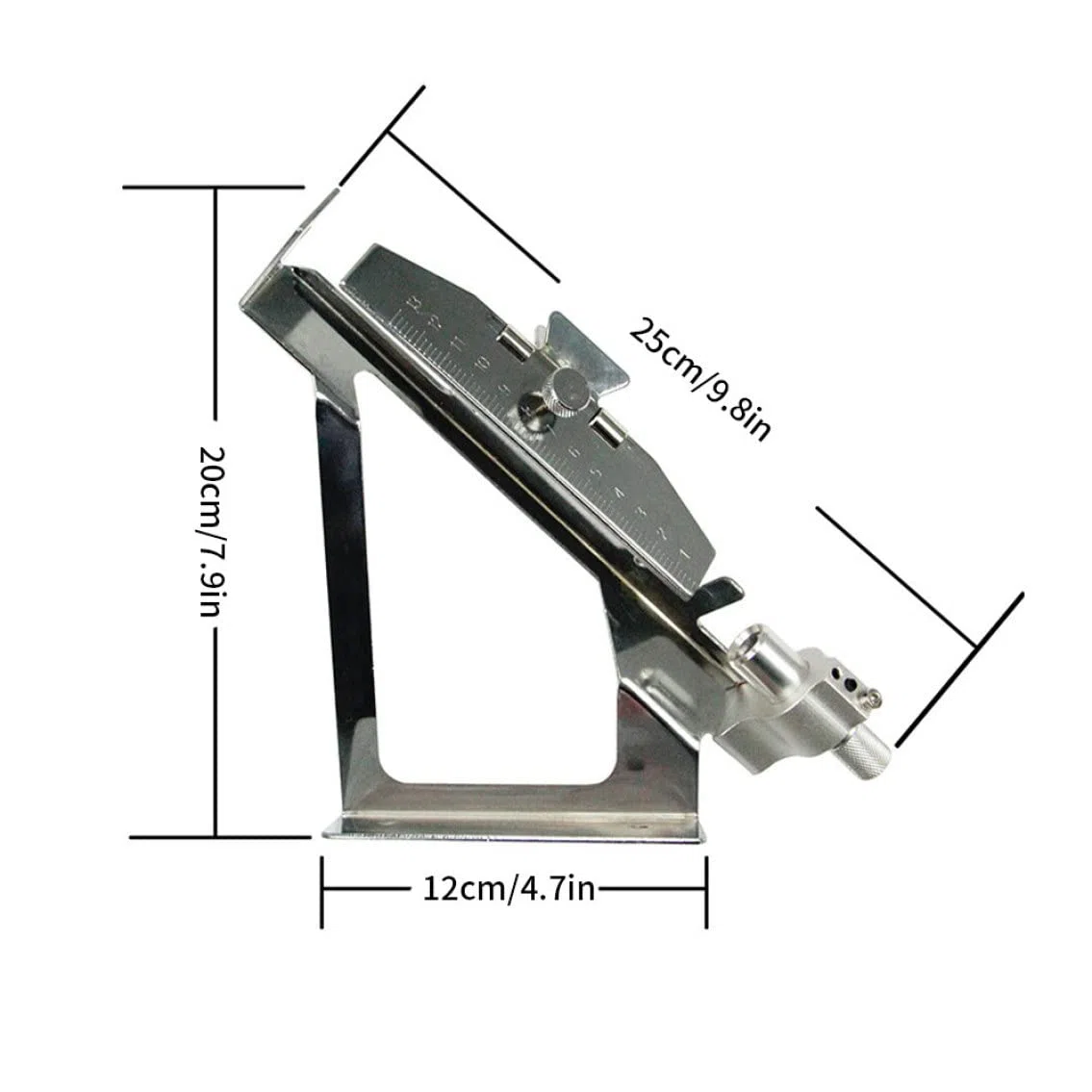 Flecha Fletching Jig, Fletching Jig Flecha Ajustable con Escala Transparente Herramienta de Tiro con Arco portátil de Aluminio para Tiro con Arco DIY Plata, Fletcher