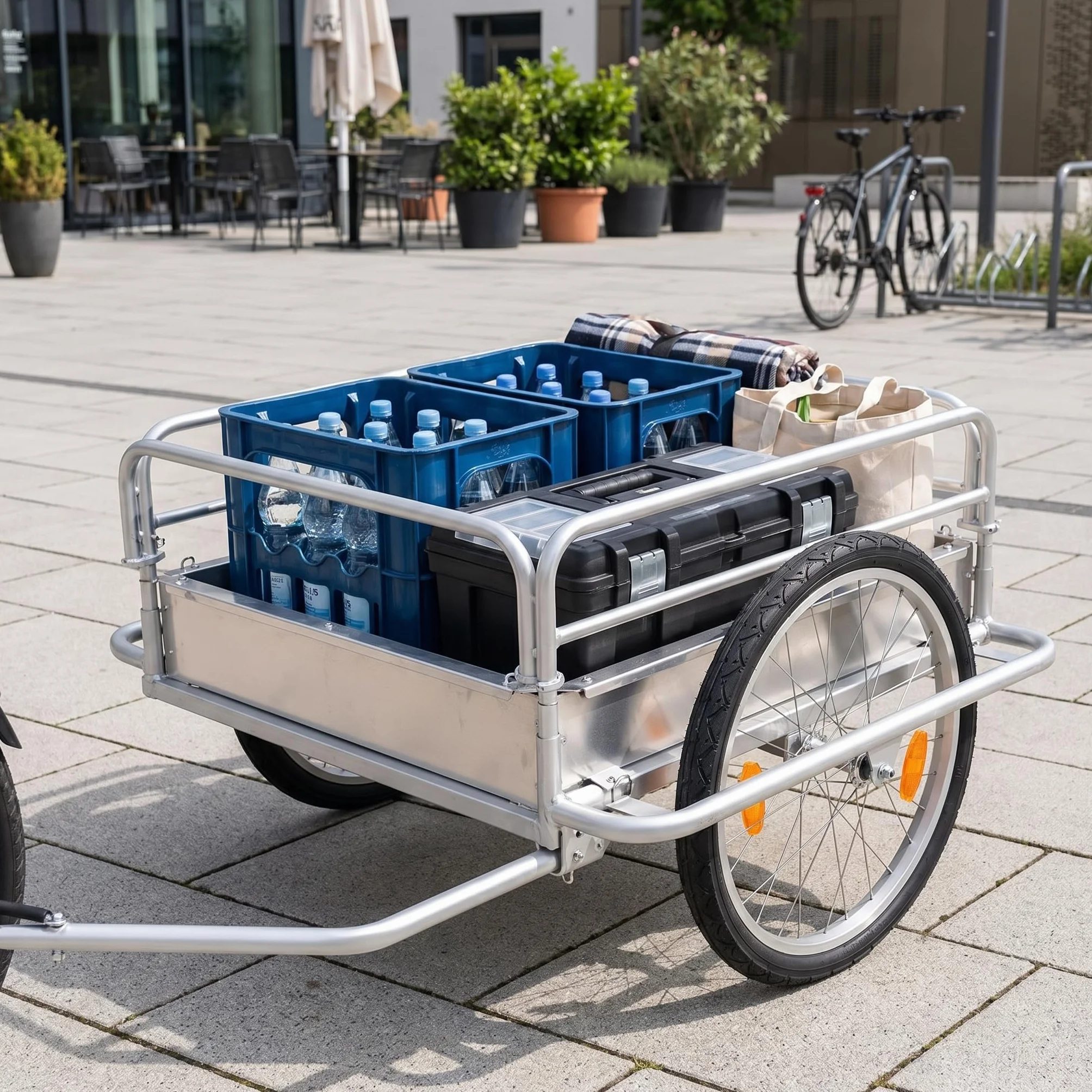 Red Loon Cargo T4 - Remolque de transporte para bicicleta (aluminio, llantas de aluminio, 144 L)