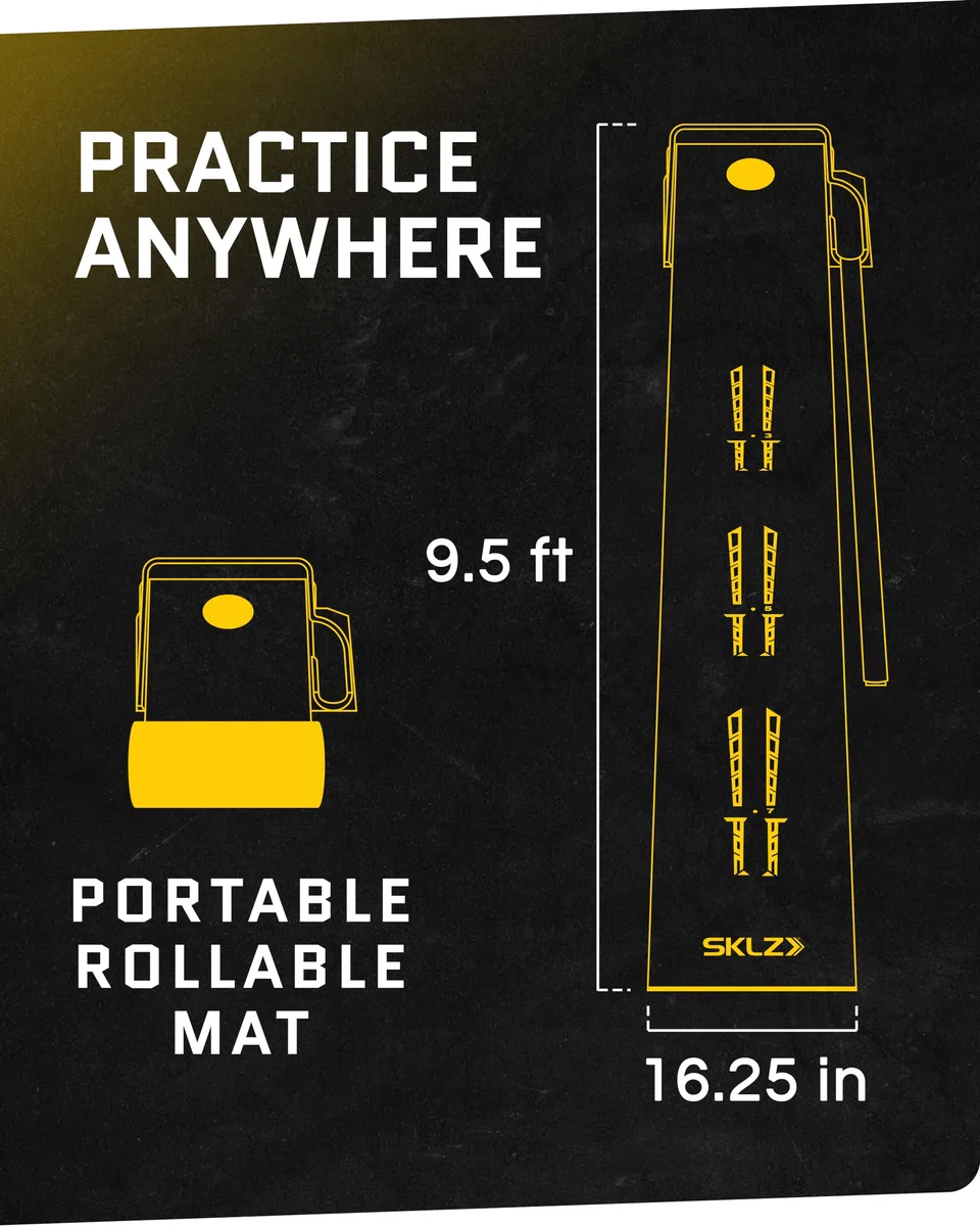 SKLZ Accelerator Pro, tapete de Golf para Interiores, Accesorios de Golf, tapete de Golf Interior, Verde Oscuro, 275 cm