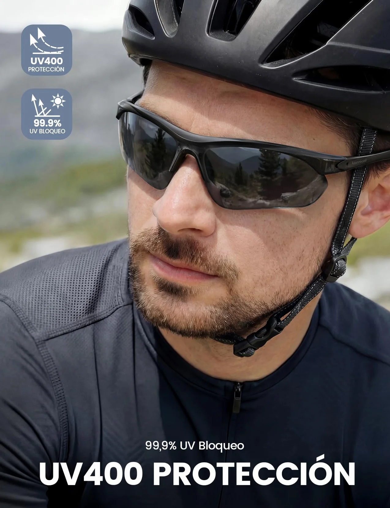Lamicall Gafas de Sol Ciclismo UV400 Protección TR90 Marco Deportivas