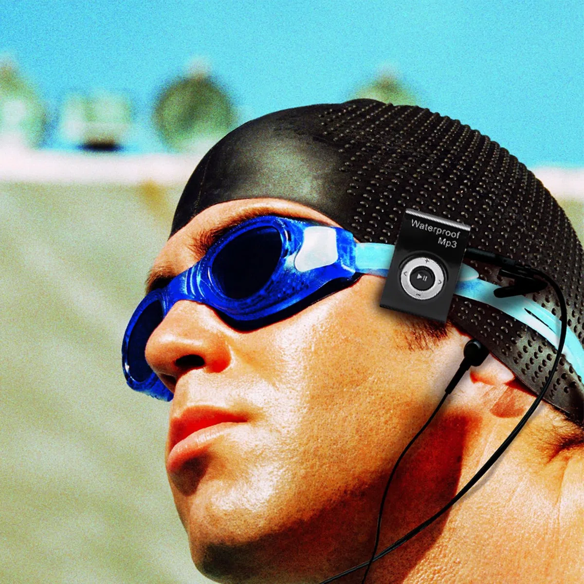 Reproductor de Mp3 de Natación, Auriculares a Prueba de Agua, Reproductor de Música Clip Multifuncional de 8 GB, Auriculares Deportivos Submarinos para Natación, Carrera, (Black)