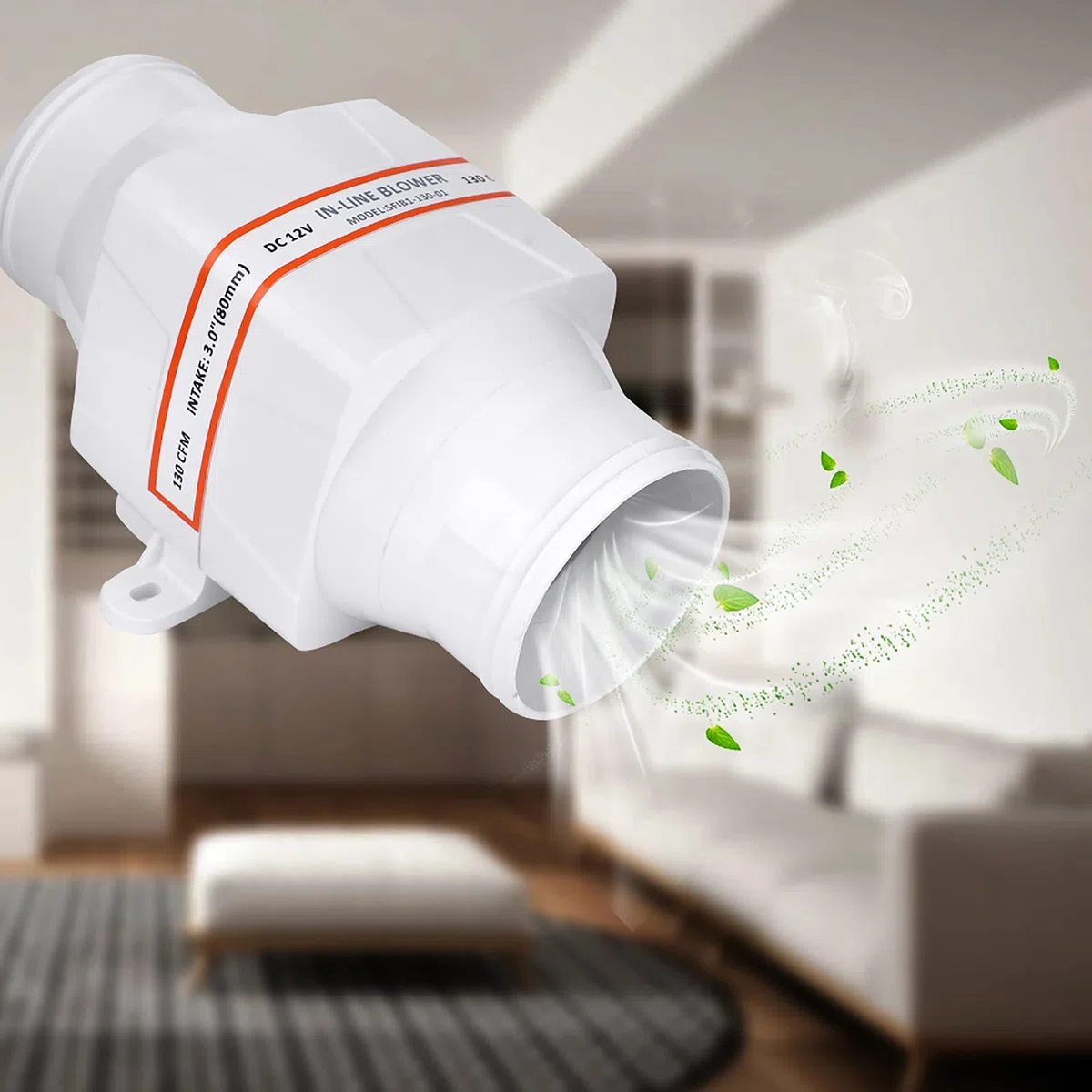 Wakects Ventilador de Extracción en Línea, 75mm, para Yates, Edificios, Caravanas