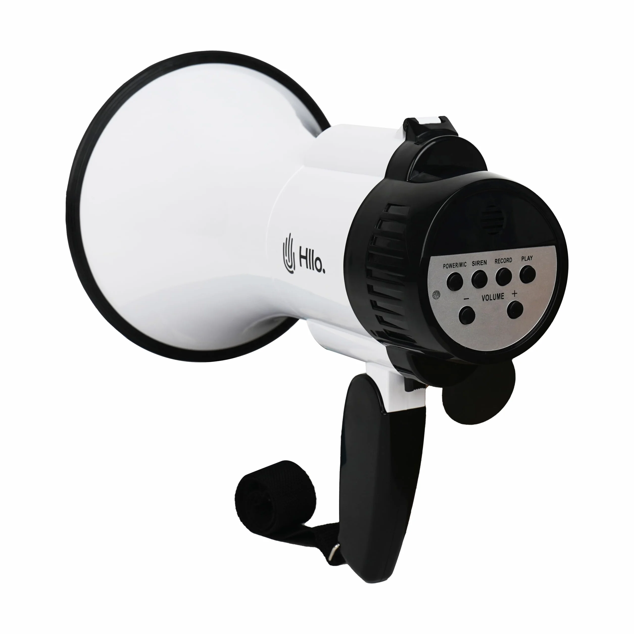Pequeño Megáfono 108dB con Sirena, Control de Volumen, Alcance 200m, 4 Pilas D