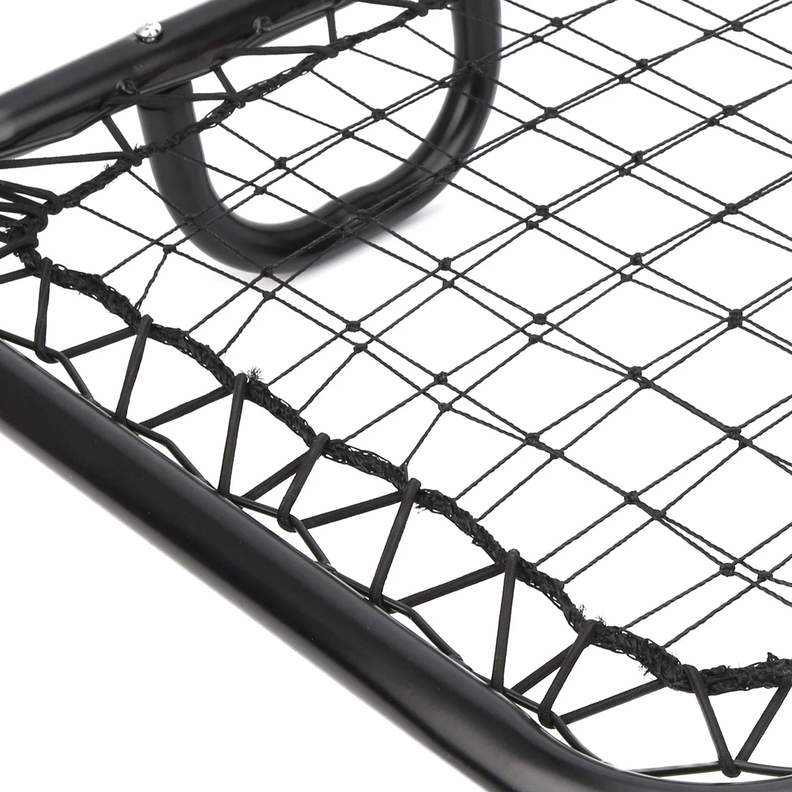 Rebotador de Fútbol Portátil, Equipo de Entrenamiento de Portero de Tamaño Pequeño con Diseño Desmontable y Tornillos de Acero Inoxidable, para Puerta de Fútbol Negro 50x50x12cm