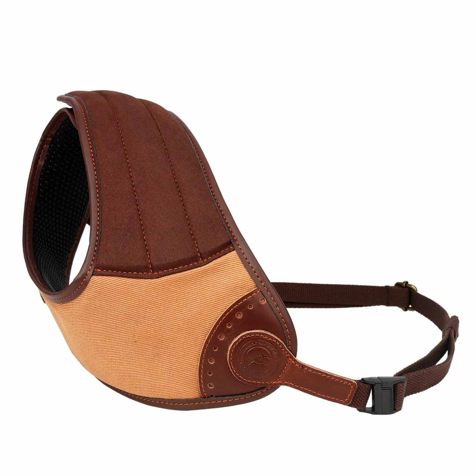 Almohadilla de retroceso de hombro de piel de lona ajustable para escopeta de rifle, almohadillas a prueba de golpes para deportes, tiro, caza