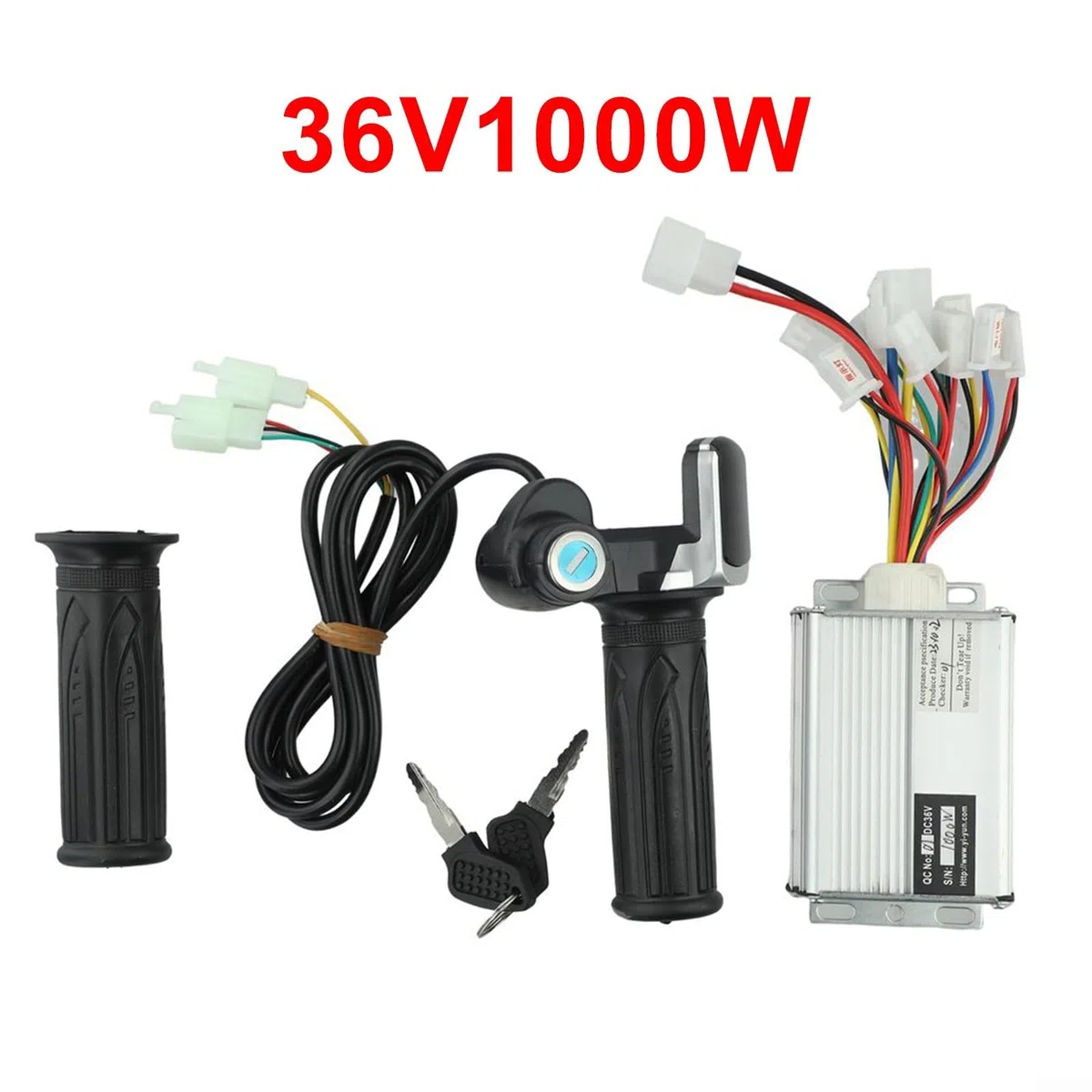 Conjunto de agarre del acelerador con controlador de motor cepillado diseñado para bicicletas eléctricas de 24 V, 36 V, 48 V y para uso en scooter eléctrico