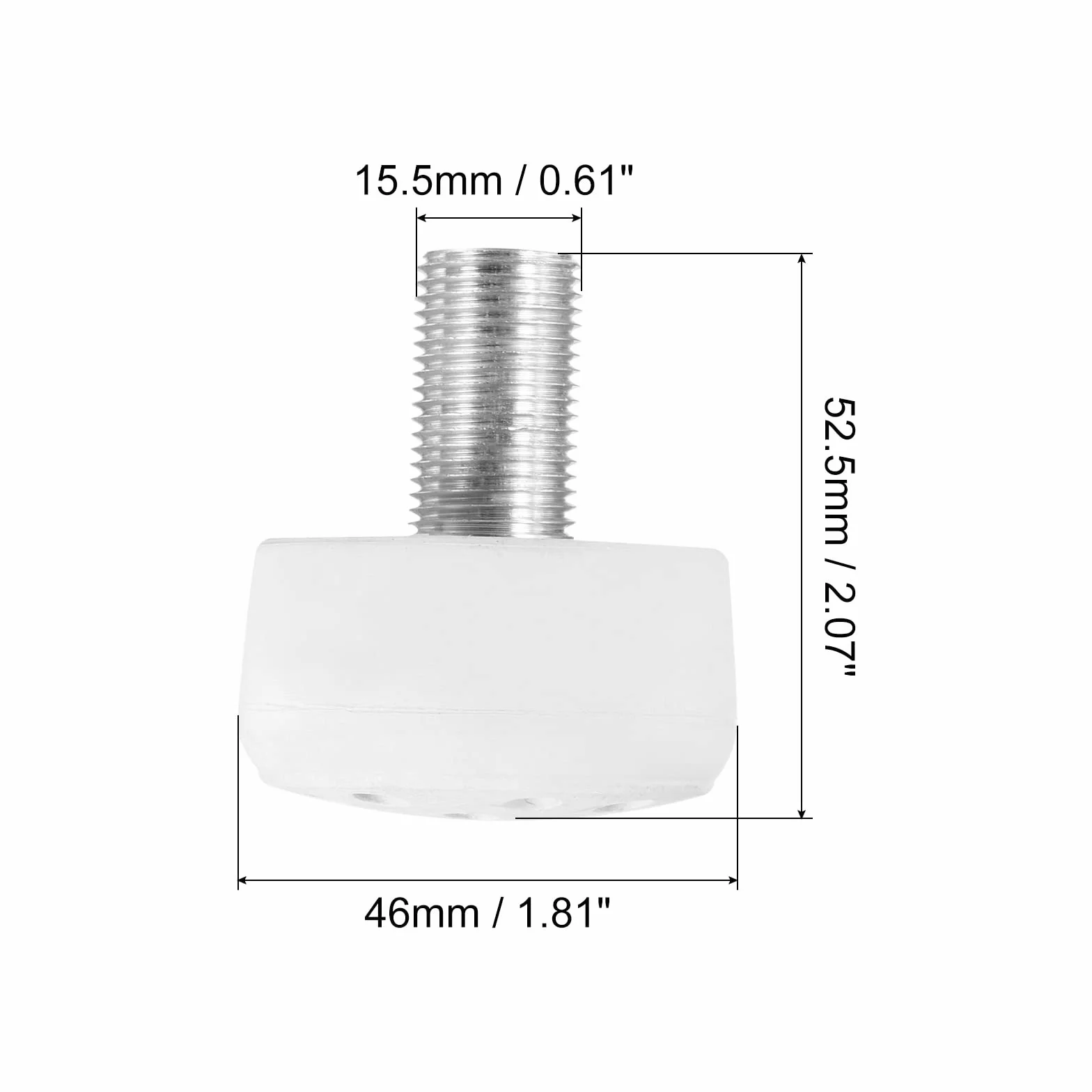PATIKIL Topes de punta para patines con pernos, bloque de tapones de freno de goma 82A para patines de ruedas