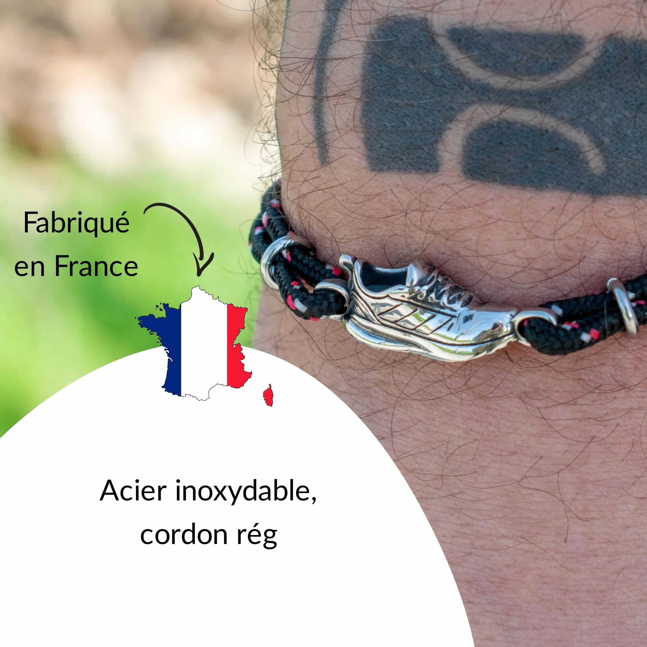 Ernestine – Pulsera de running ajustable de acero inoxidable – Idea de regalo para correr – Pulsera deportiva – Regalo para hombre, Navidad, cumpleaños, día del padre, joya deportiva