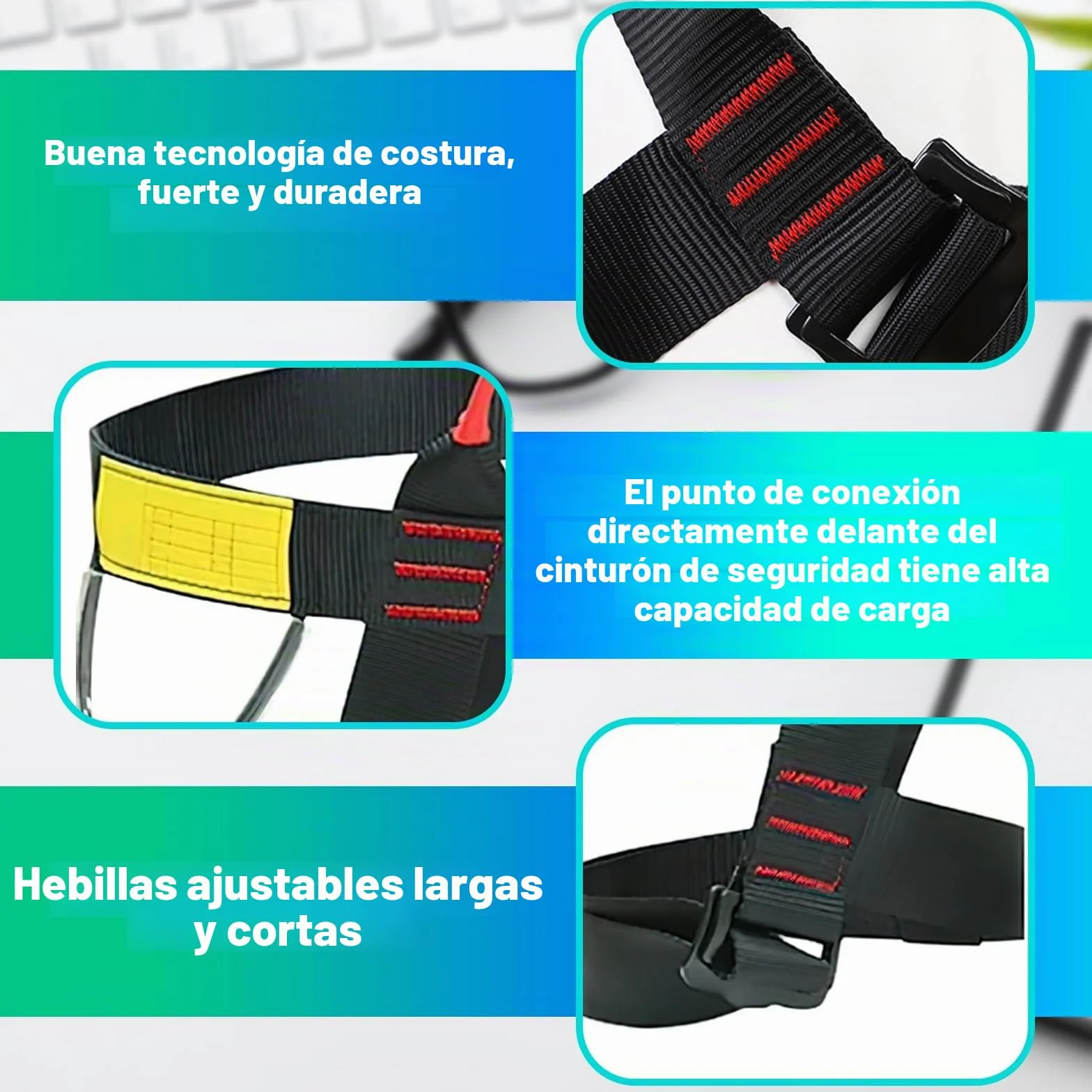 GBKDQQ escalada: arnés de fijación anticaída para rescate de fuego, montañismo y equipo de escalada para hombres y mujeres