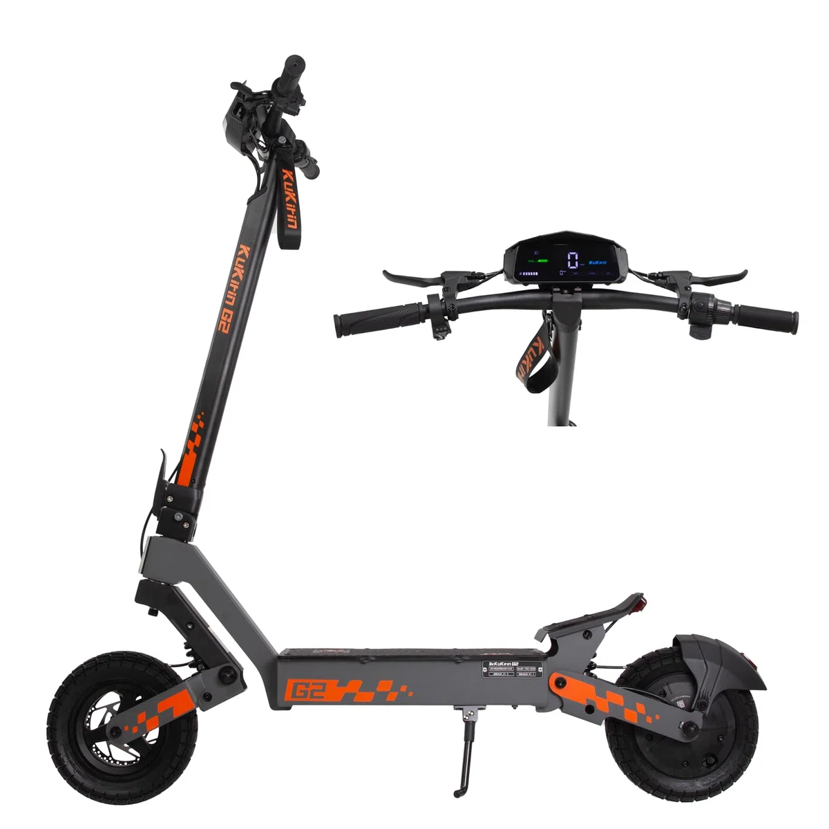 KUKIRIN G2 Patinete Eléctrico para Adultos Homologado DGT, 500W, 25 km/h, Batería 48V 15,6Ah, Autonomía hasta 65 km, Neumáticos Tubeless de 10 Pulgadas, Suspensión Delantera y Trasera, Frenos de Disco
