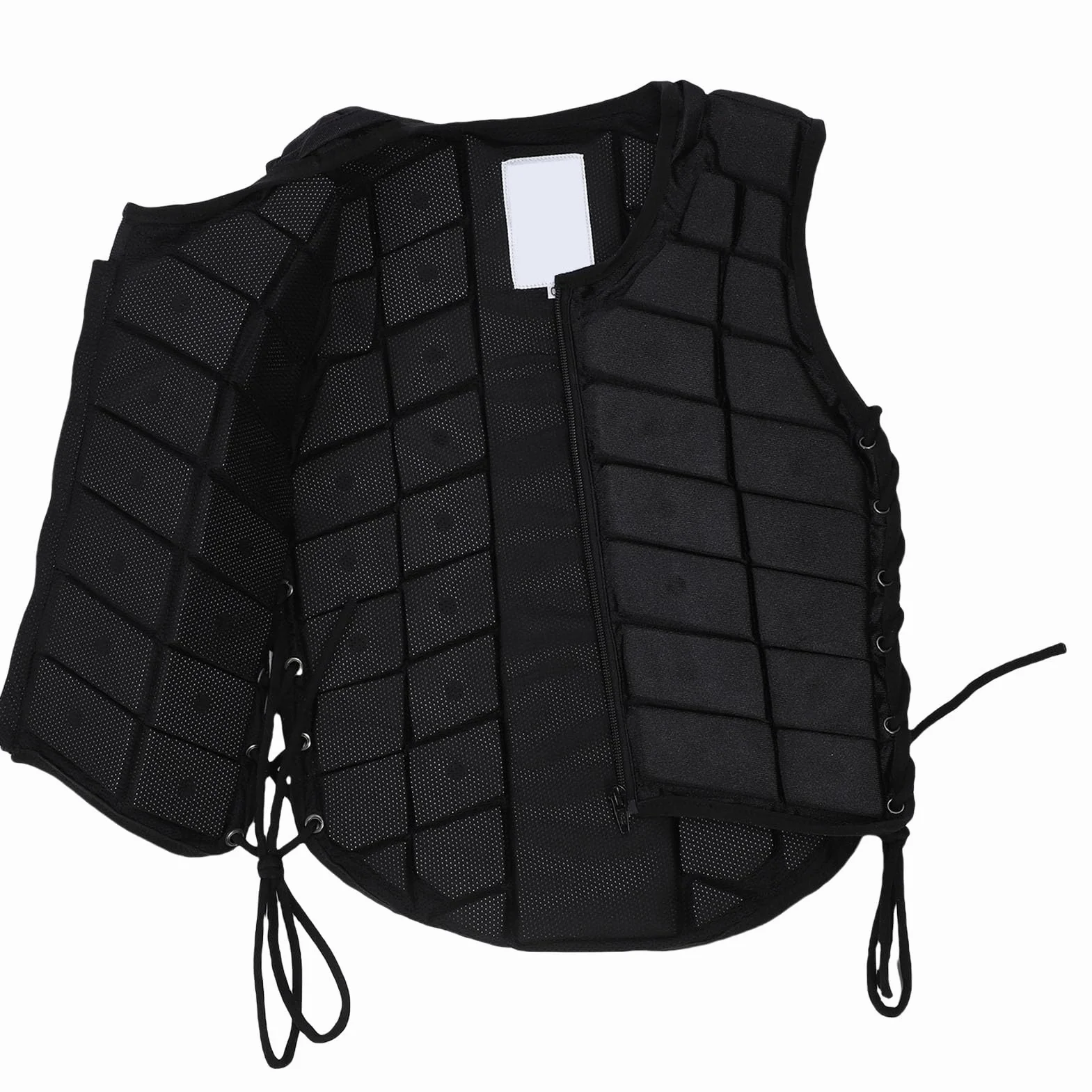 RiToEasysports Chaleco protector, chaleco de espuma para montar a caballo, ajuste ajustable para niños y niñas, absorción de golpes, comodidad transpirable, cierre cómodo de la cremallera frontal,