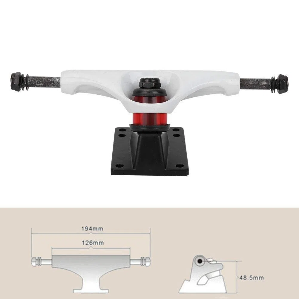 Alomejor 2 Unidades Camiones para Skateboard Profesional 4-8 Pulgadas de Aleación de Aluminio y Magnesio, Trucks para Patineta Longboard Reemplazo Estándar, Ideal para Patinar Urbano y Acrobacias