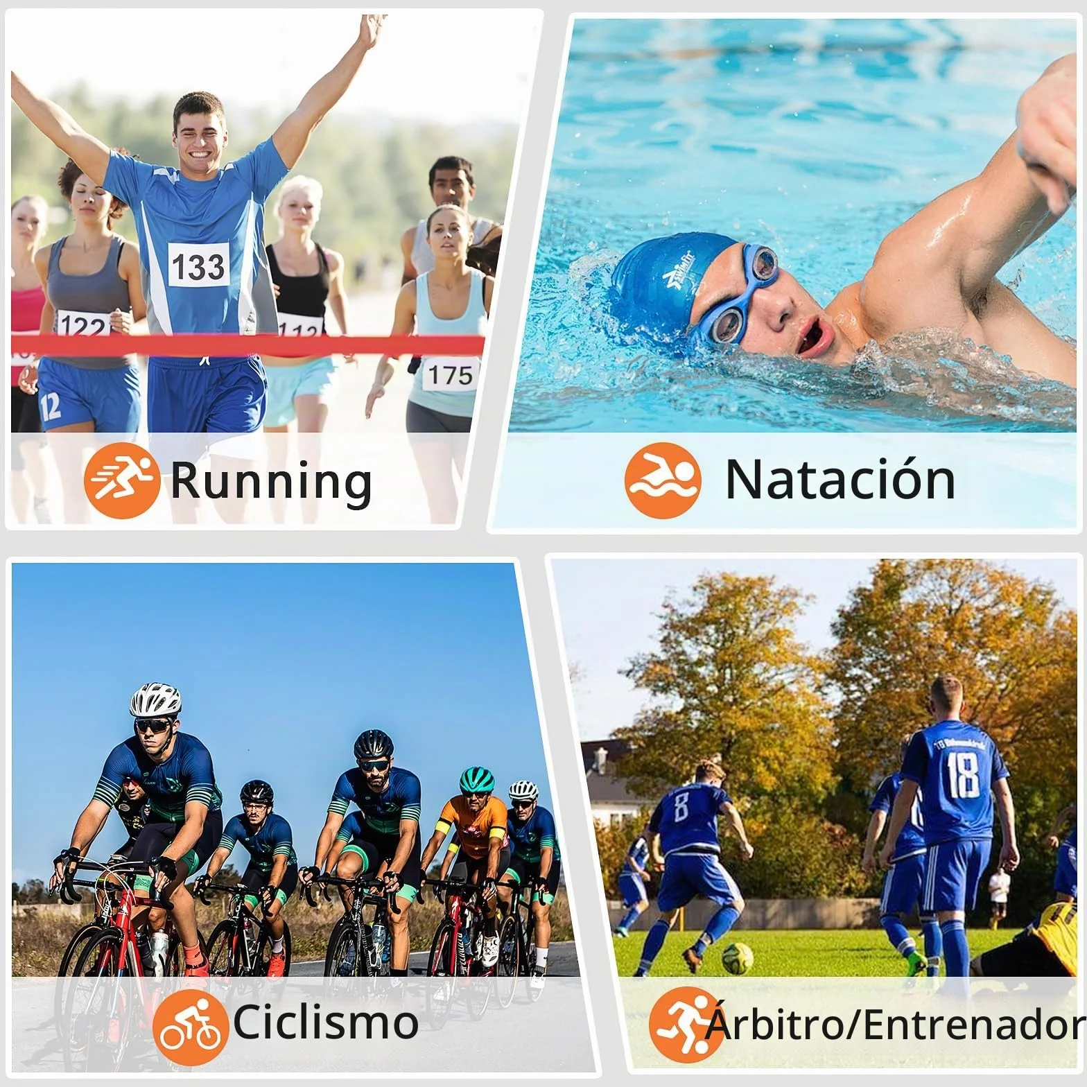 Cronómetro Deportivo Resistente al Agua, 10 Vueltas/Fracciones Temporizador Cuenta Regresiva, Alarma y Calendario, Pantalla Grande, Ideal para Entrenadores, Natación, Entrenamiento Deportivo