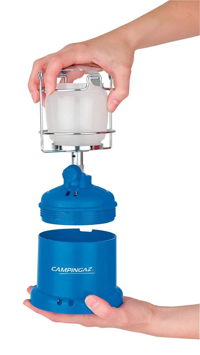 Campigaz - Lámpara de gas 206 L, linterna de camping portátil, 80 W, funciona con el cartucho perforable Campingaz C 206