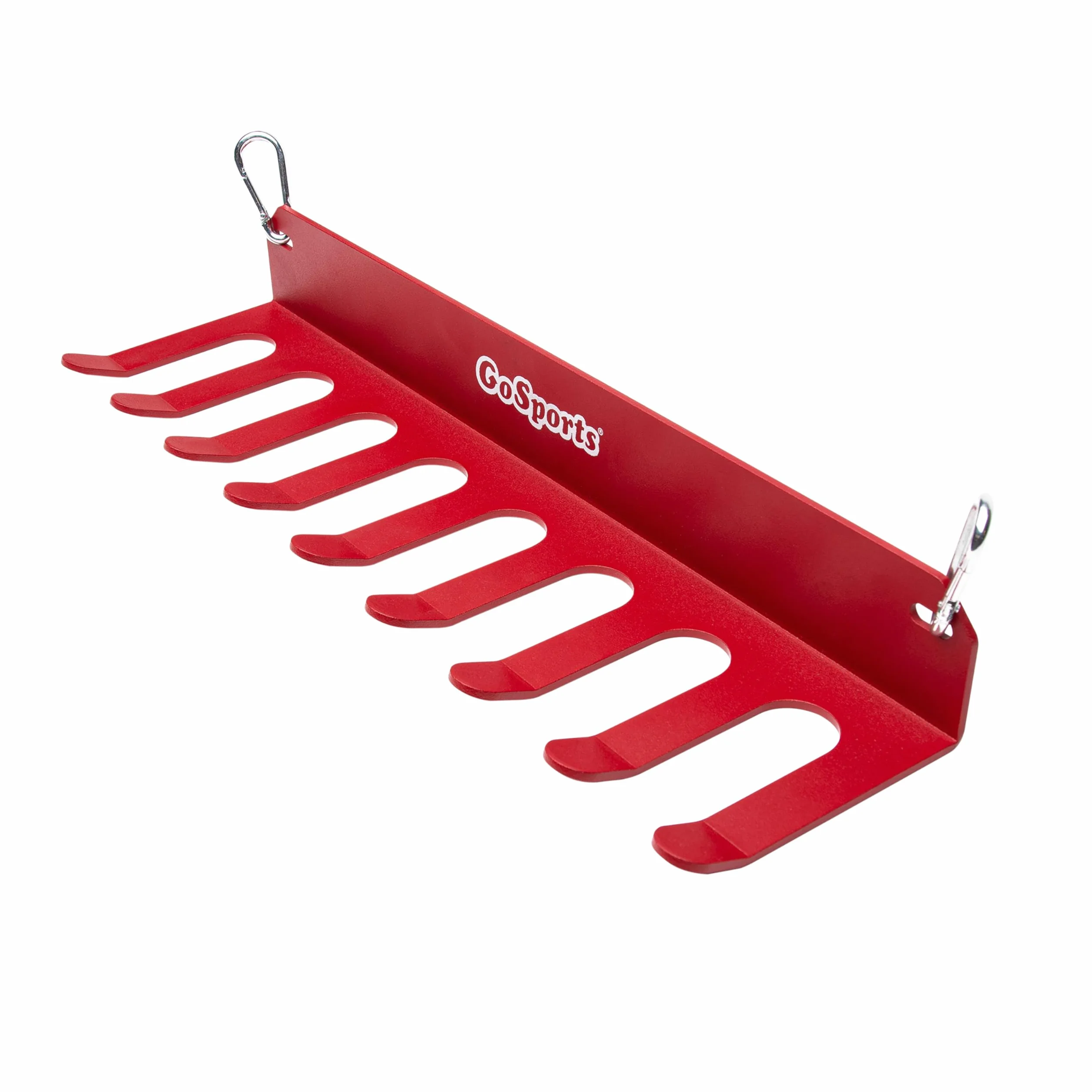 GoSports Baseball & Softball Bat Rack Black Red Holds 16 Bats Wall Mount Dugout Fence
