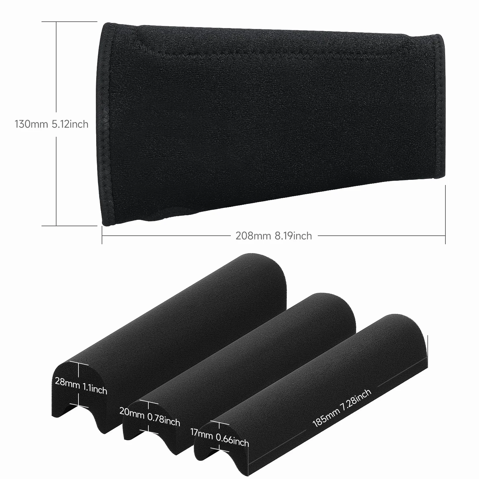 Feyachi Kit Elevador de mejilla para Rifle - Elevador de mejilla Ajustable para Culata de Rifle con 3 Almohadillas de Espuma EVA de Diferentes Alturas
