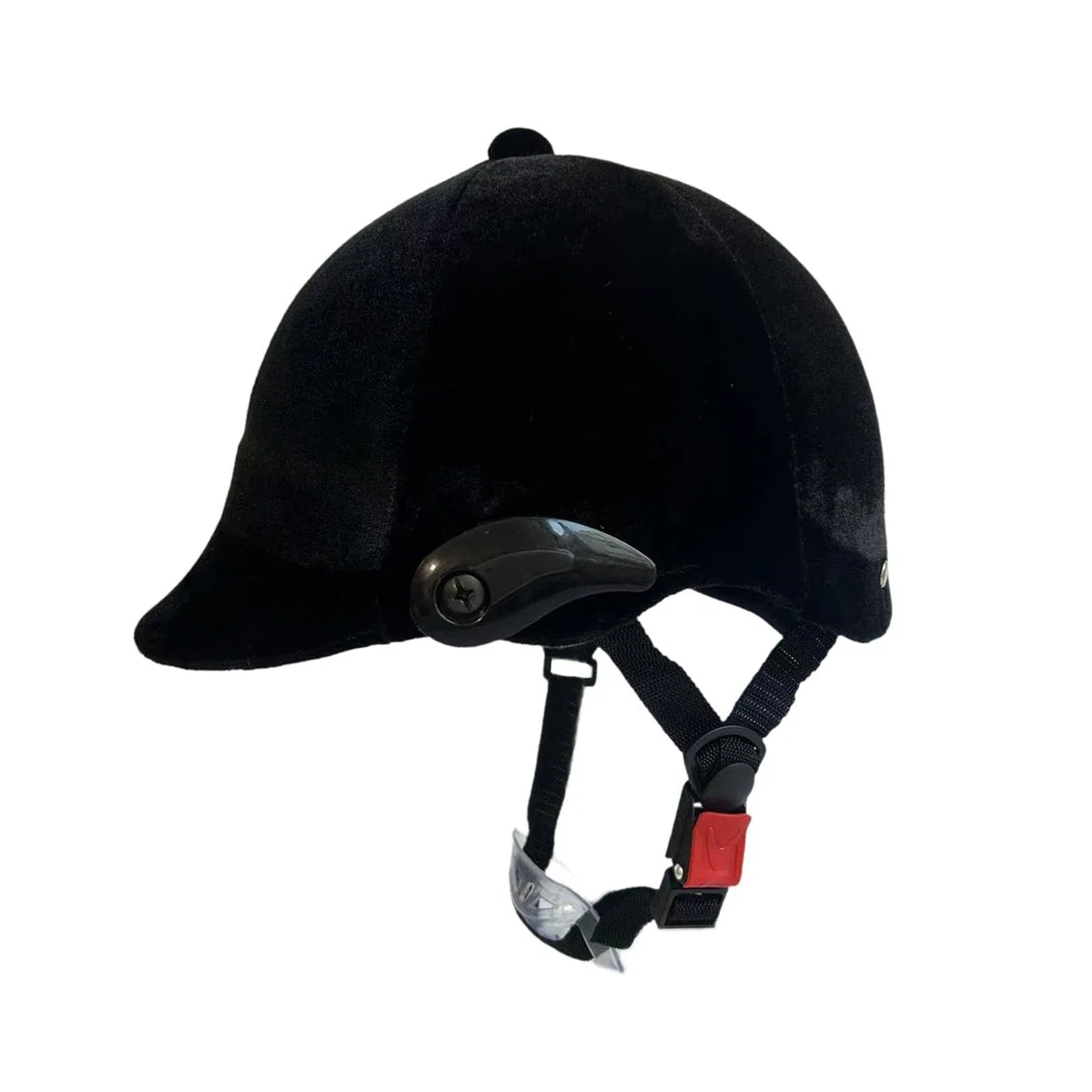 Perfeclan Casco de Cabello Equipo de equitación Equipo Profesional Equipo Ecuestre de Terciopelo Negro para Hombres Capilla de Casco Ecuestre