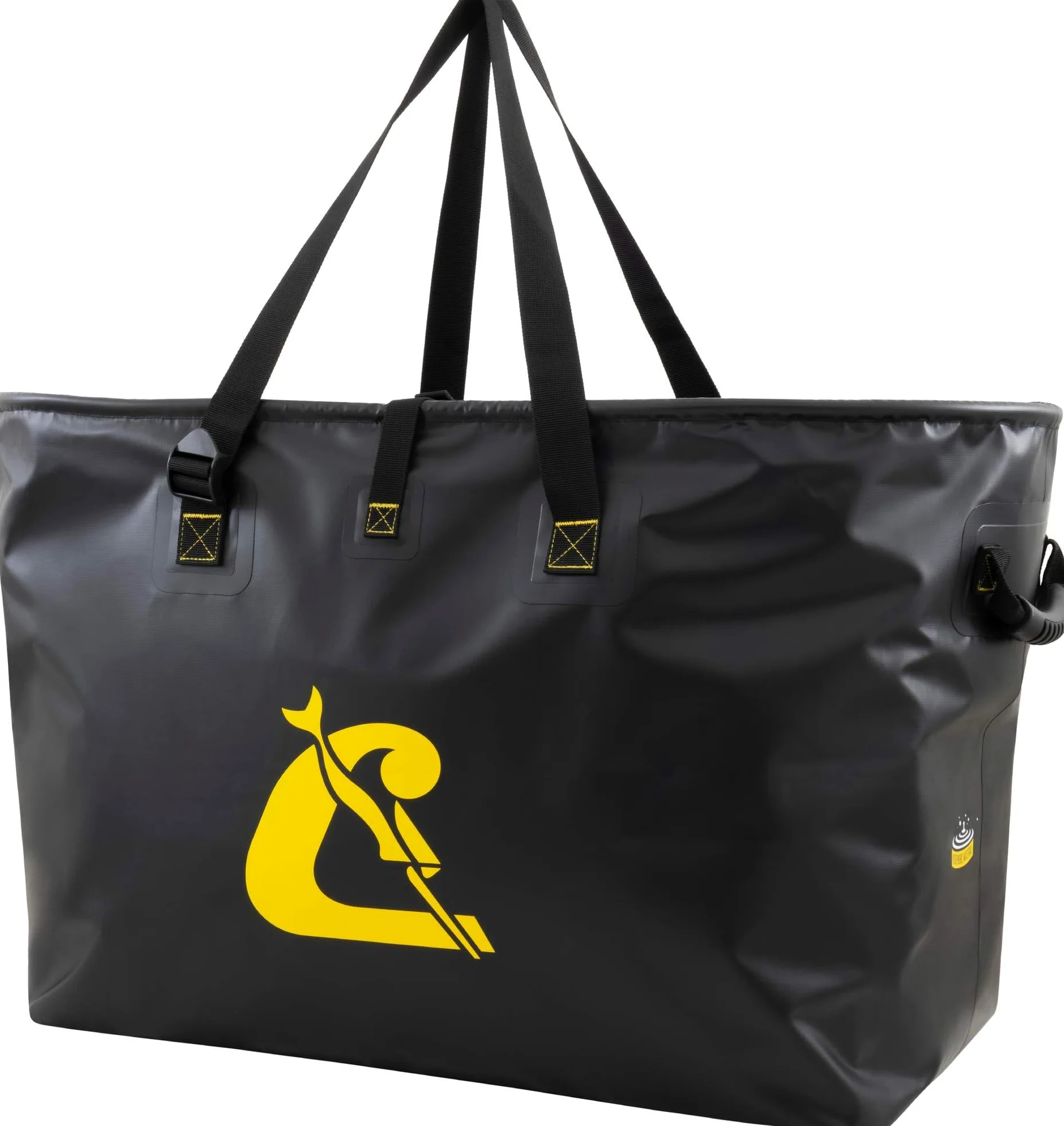 Cressi Gavone Black-Bolsa Impermeable Espaciosa de Lona de PVC Negro, Evita Que el Agua y Humedad Salgan de los Objetos Contenidos en su Interior y Mojen el Maletero del Coche, el Equipaje o el Suelo