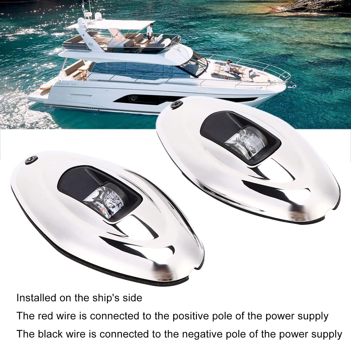 Luz de Navegación para Barco LED Verde Rojo IP66 Impermeable 1 Milla Náutica Visibilidad Vela Señal Proa Lámpara Accesorio Marino para Pontones Yates