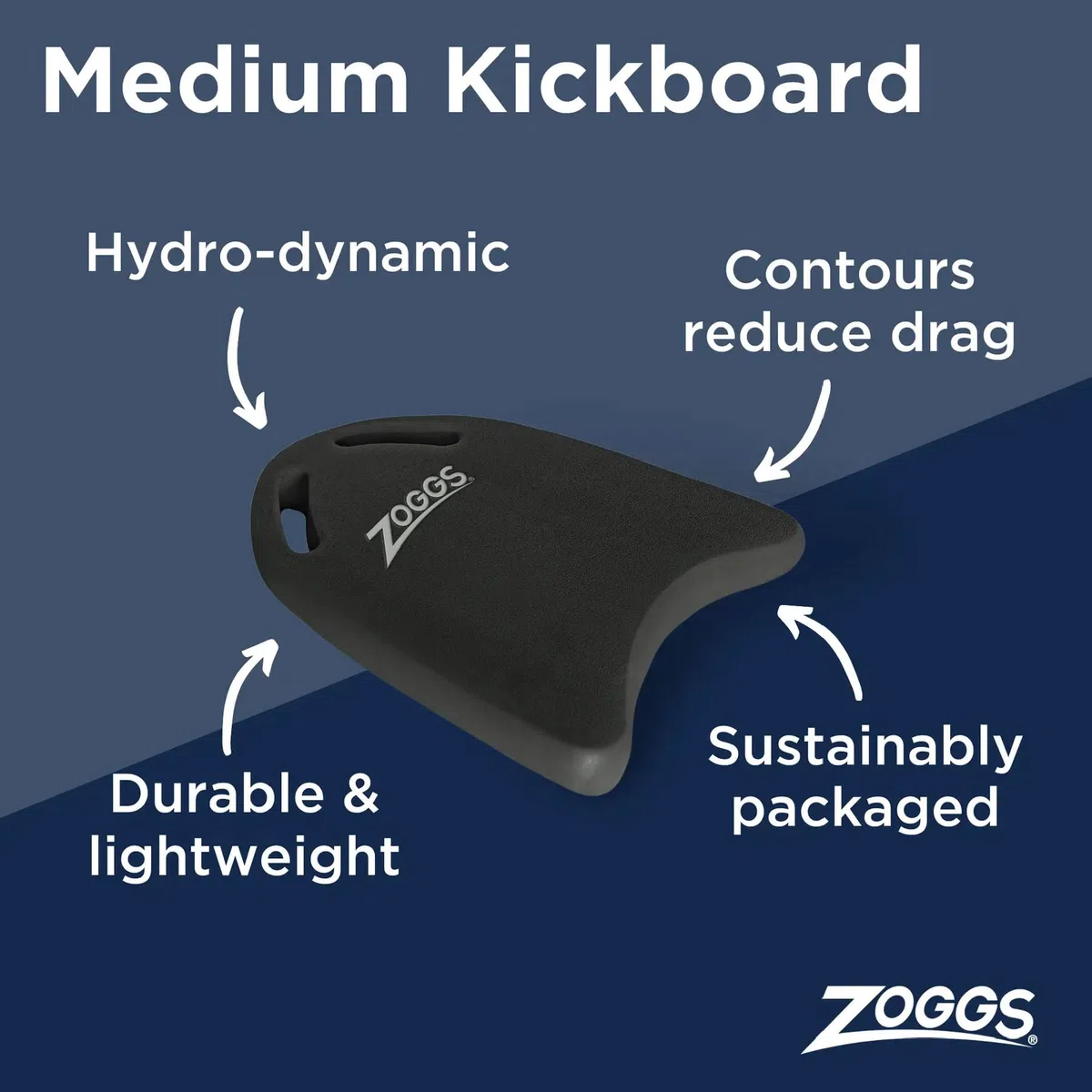 Zoggs EVA Kickboard Tabla flotadora, Adultos Unisex, Negro, M