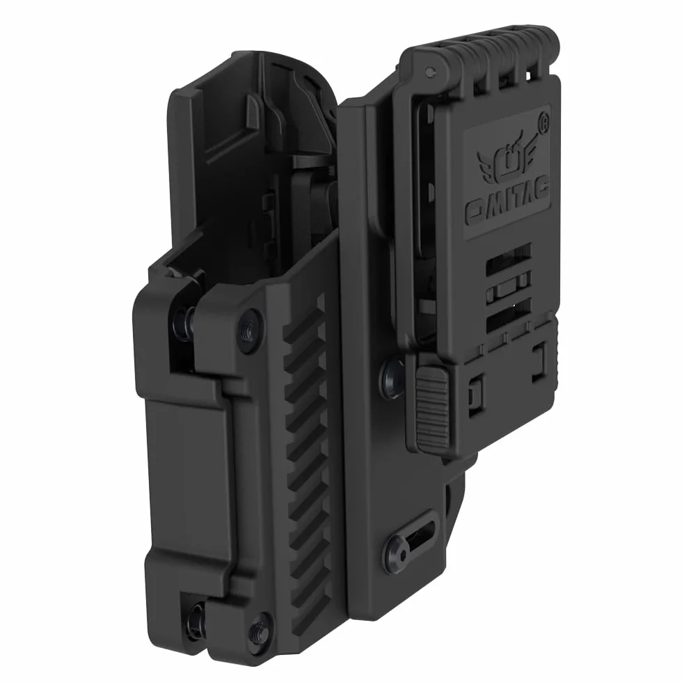 Funda táctica universal con clip para cinturón, funda OWB para más de 200 pistolas más populares de tamaño completo, compactas y semiautomáticas