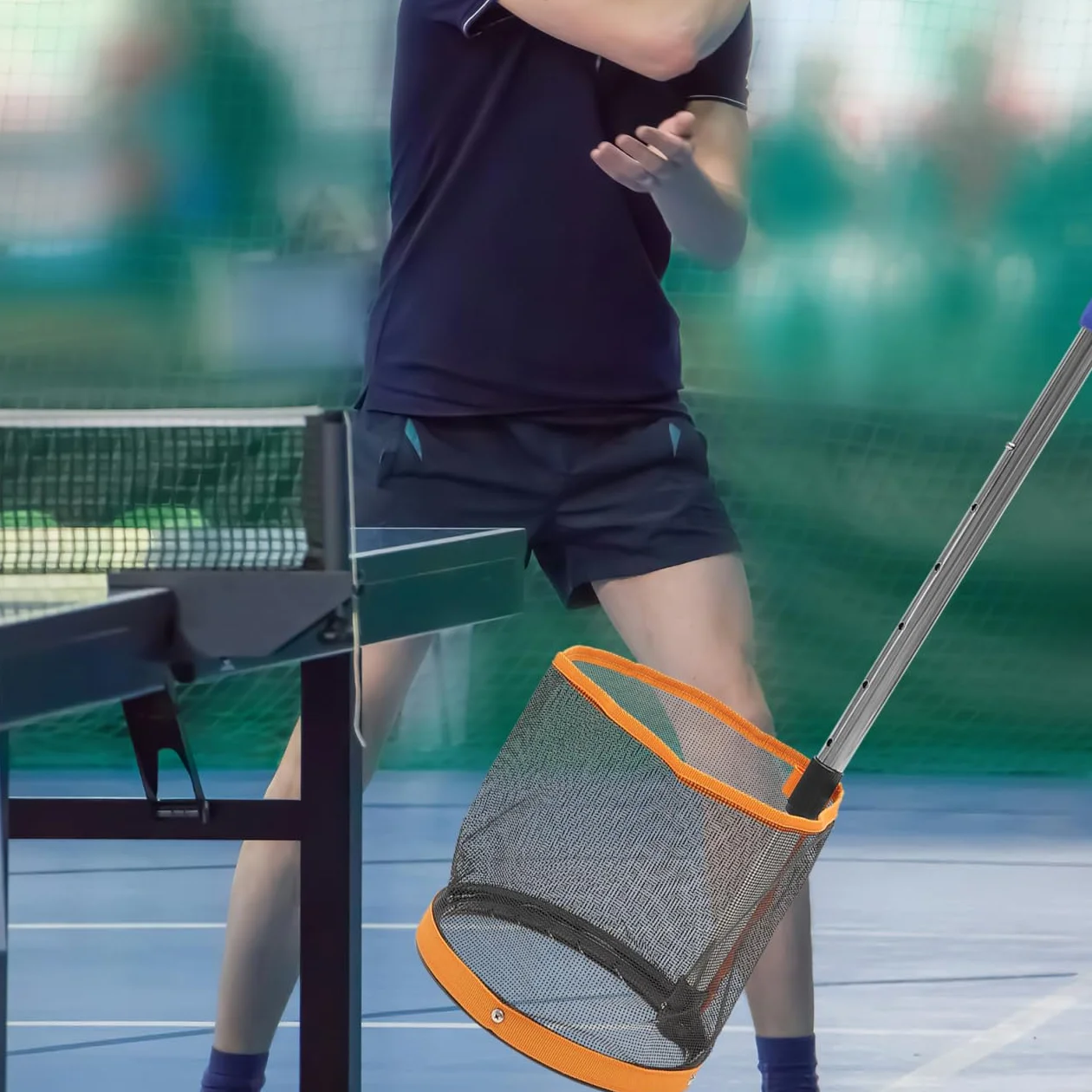 SUPVOX Recolector Pelotas Tenis Mesa Mango Retráctil Cesto Entrenamiento Competición