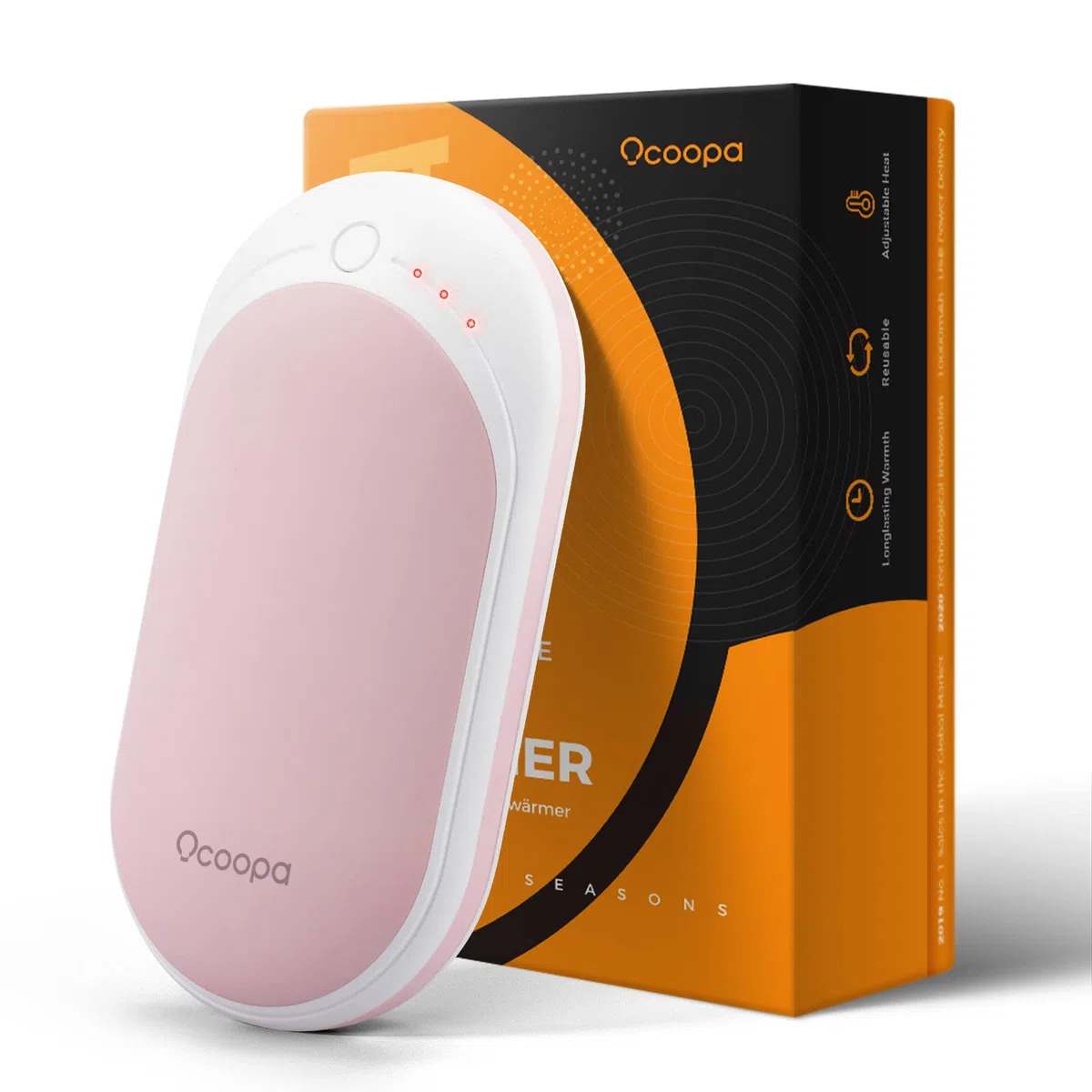 Ocoopa - Calentador de Mano Recargable (5200 mAh, eléctrico portátil Powerbank, Ideal para Deportes al Aire Libre, Caza, Golf, Camping, Regalo Caliente para Mujer y Hombre