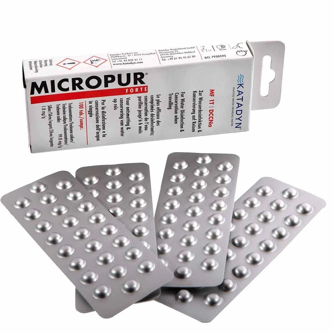 Katadyn Micropur Forte MF 1T – 100 Pastillas Potabilizadoras de Agua