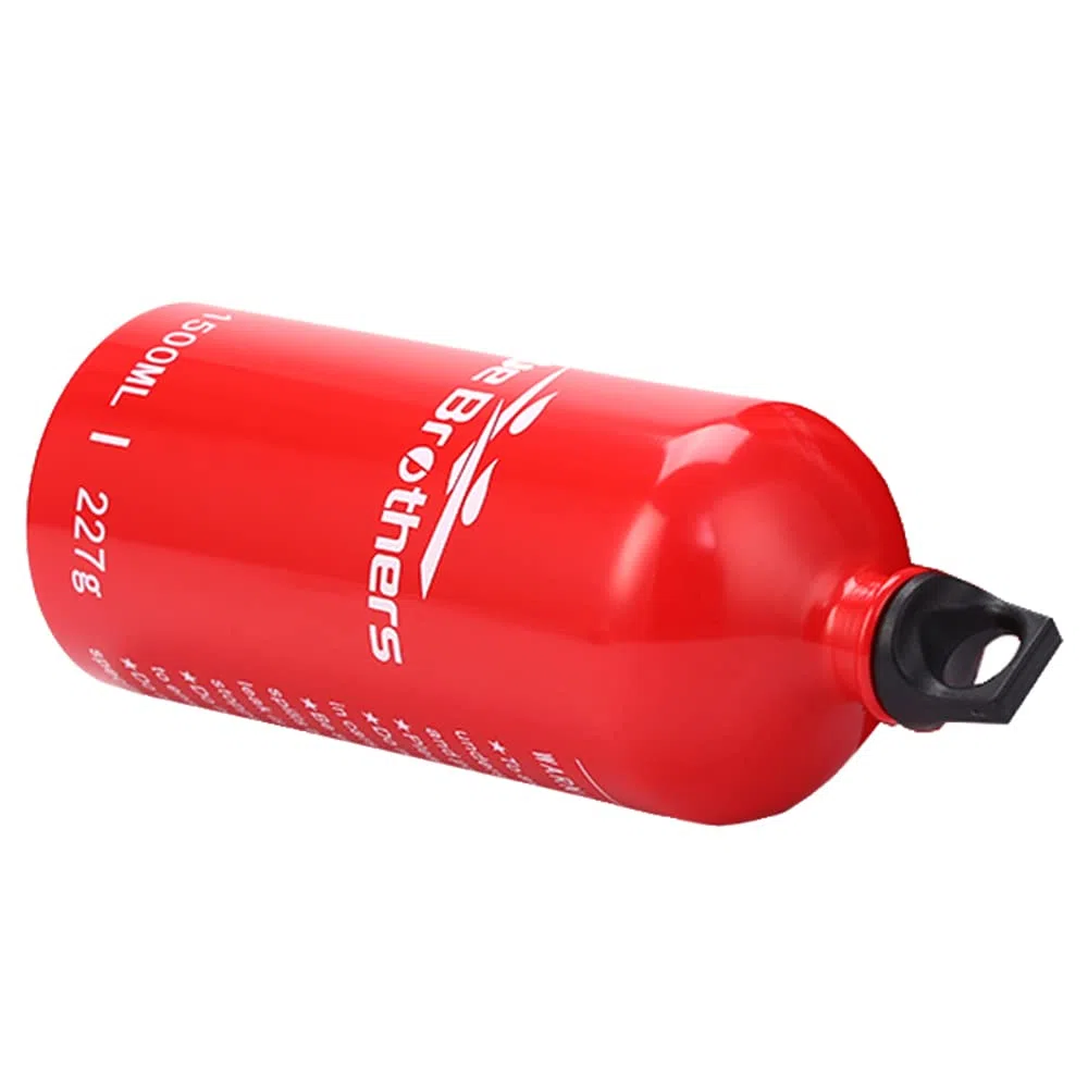 Botella de combustible de aceite de aluminio de 1,5 l, contenedor de aceite de Gas líquido y Alcohol para acampar, senderismo, mochilero