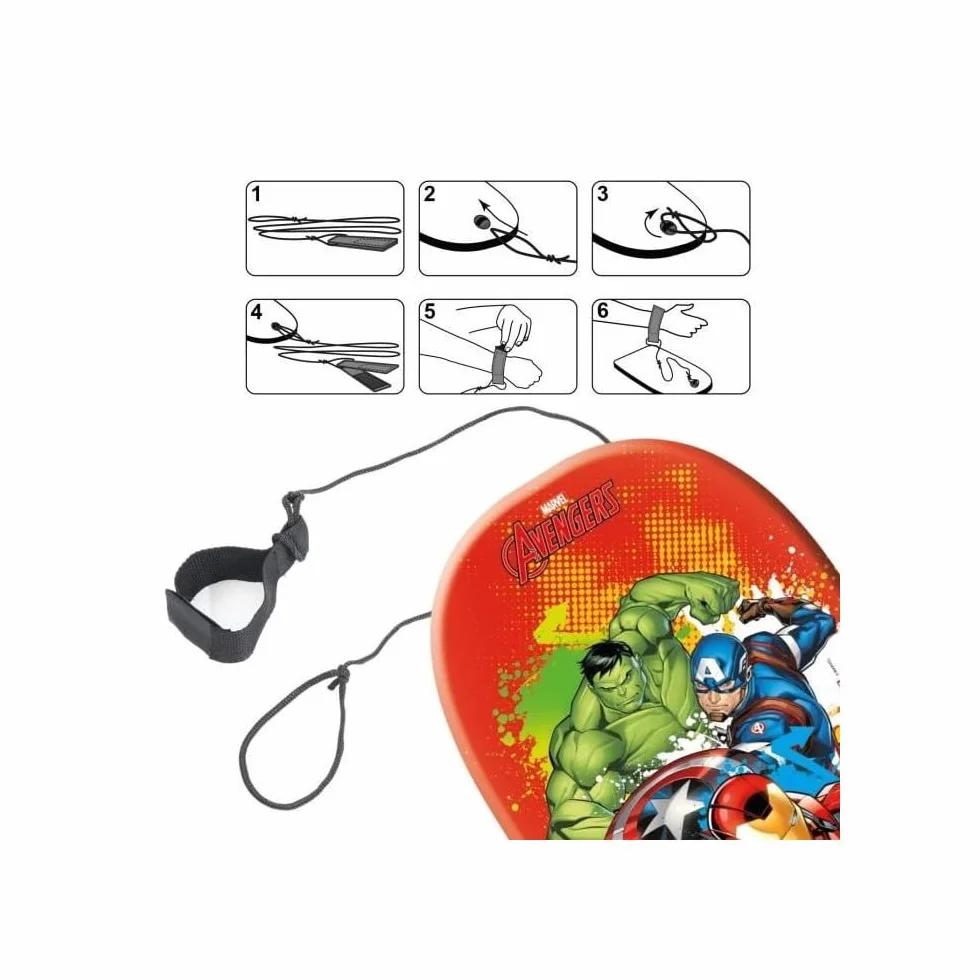Mondo Toys Body Board 84 Avengers Tabla de Surf para Niños 84 cm