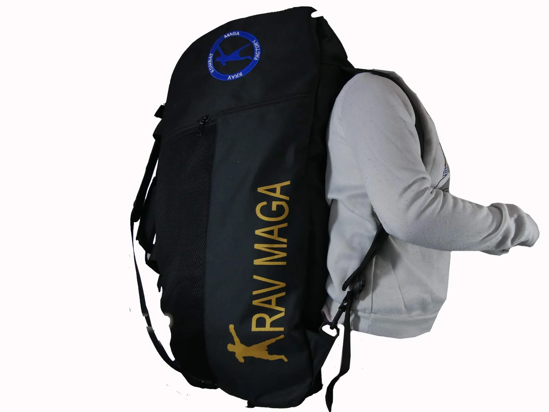 Bolsa de deporte convertible Krav Maga XL, 74x32x34 cm, 80 litros, Negro