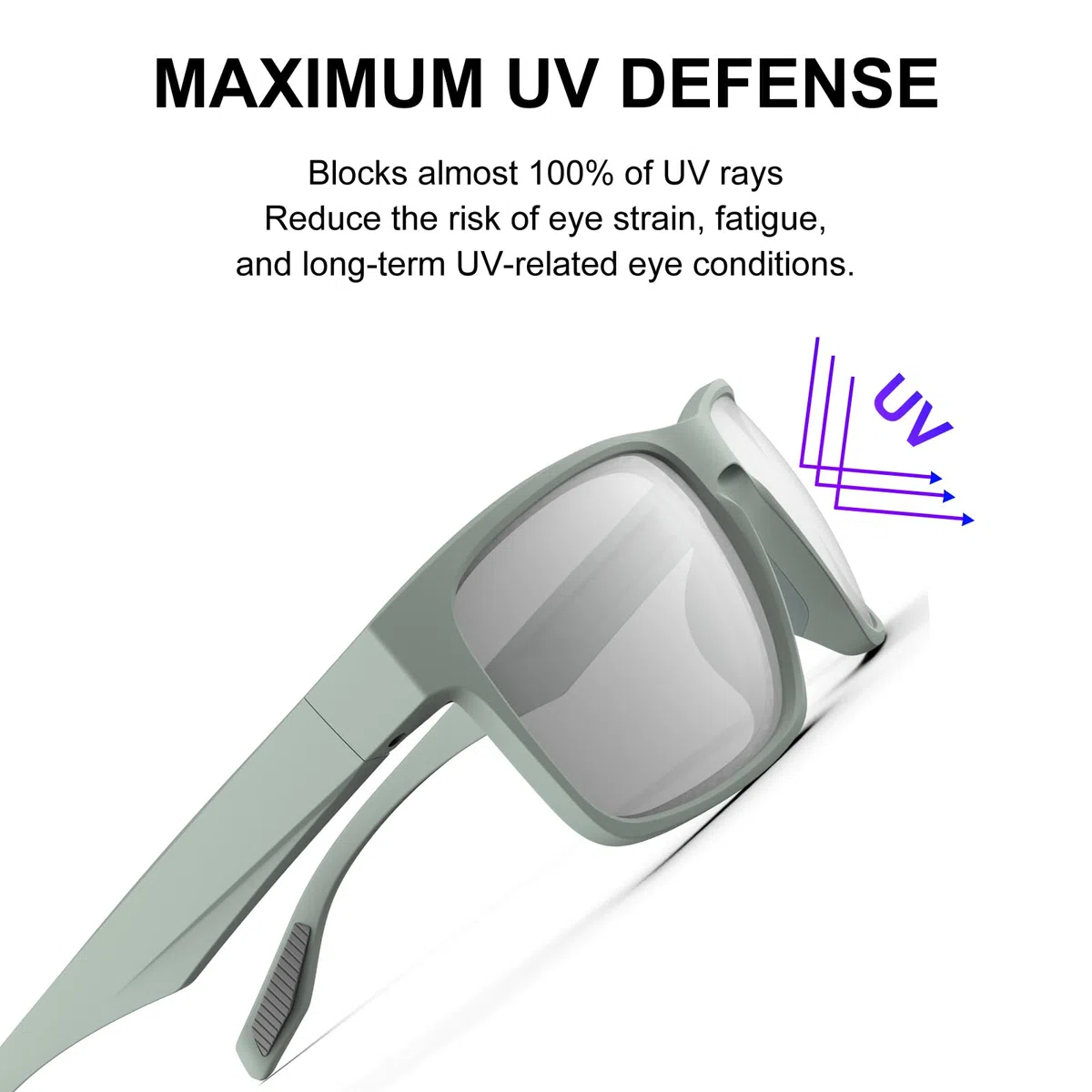 HAAYOT Gafas de sol polarizadas para hombre y mujer, marco TR90, ligeras, 100% protección UV, gafas de sol para viajes, conducción, pesca, golf