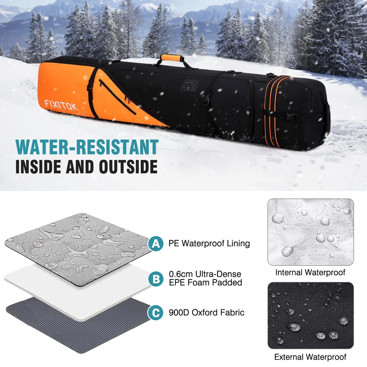 FIXITOK Bolsa de snowboard