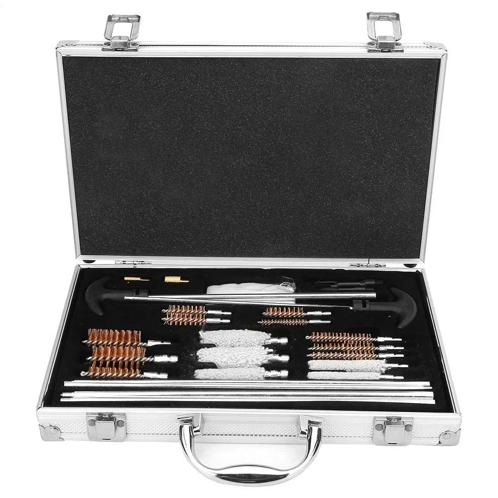 Limpiador de Pistola Rifle, 103 Pcs Kit de Herramientas de Limpieza de Pistola Universal, Pistola Rifle Pistola Escopeta Herramienta de Limpieza de Arma de Fuego con Caja de Aluminio