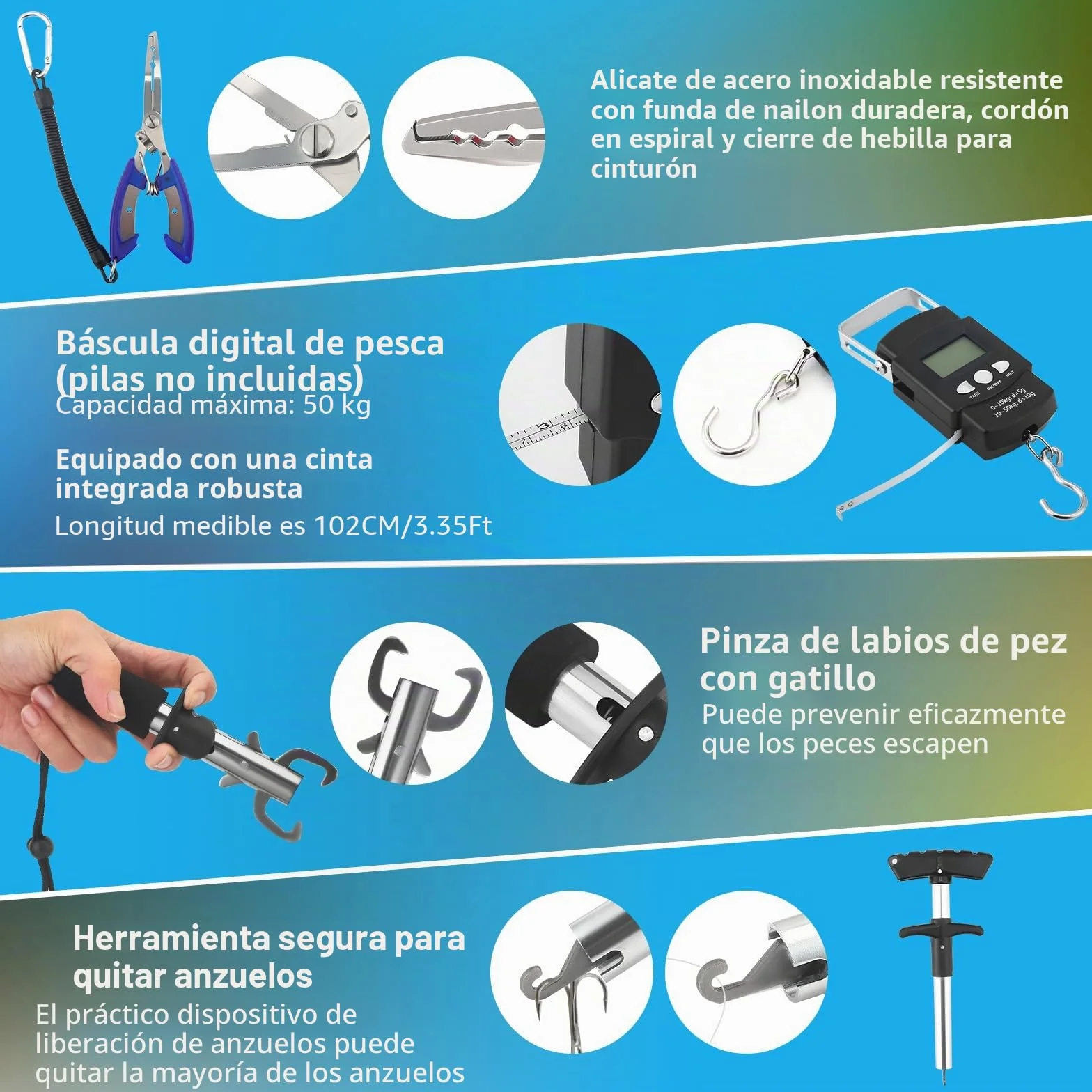 Juego de accesorios de pesca de 314 piezas con caja de cebo, juego de señuelos de pesca y juego de herramientas con clips de labios, removedor de ganchos, intermitentes de cuchara, spinner, jigs