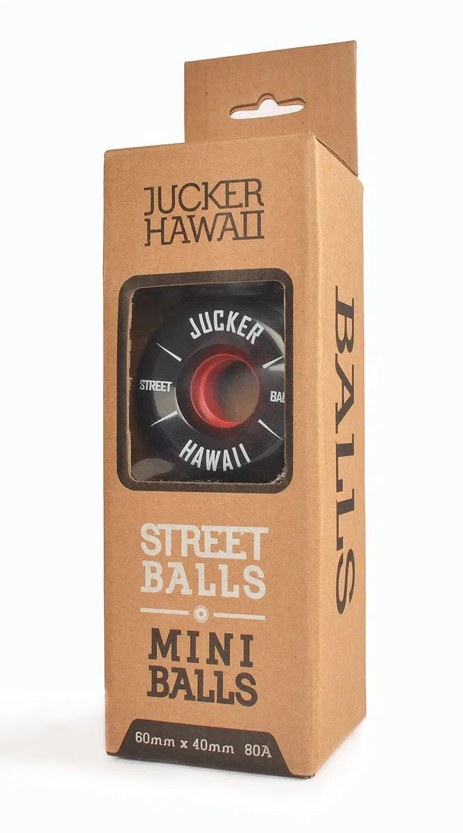 JUCKER HAWAII Ruedas para Longboard / Skateboard / Mini Cruiser Slide Wheels MINI BALLS 60mm 80A Negro