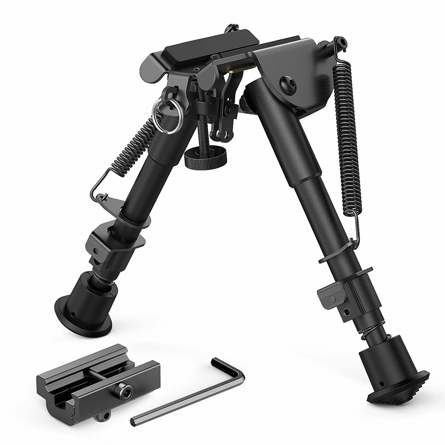 Feyachi Bípode para Rifle Ajustable de 6-9 Pulgadas Con Adaptador Picatinny - para Caza y Tiro Deportivo