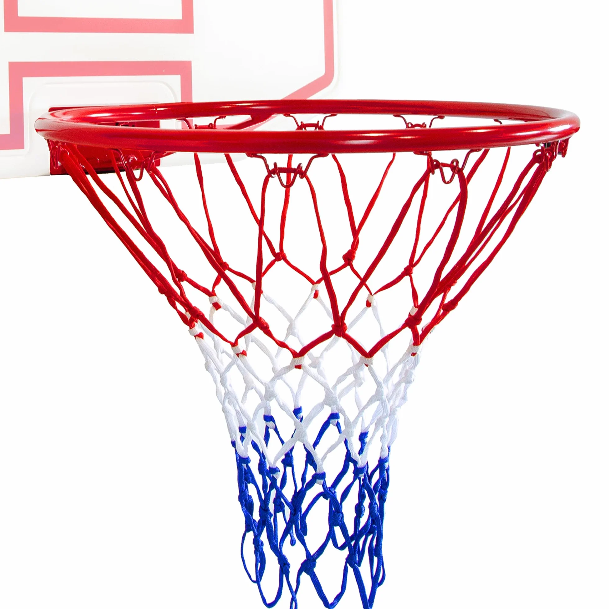 molti Canasta de baloncesto de 45 cm de diámetro, 37 cm de diámetro, anillo de baloncesto con red y tornillos de fijación para exteriores + 4 tornillos de fijación